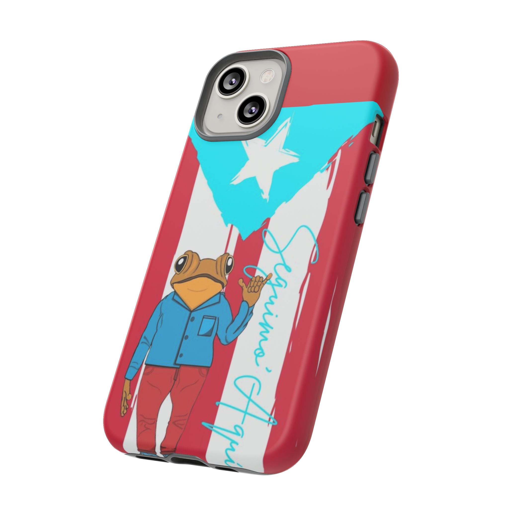 Puerto Rican Flag Frog Design ("Señorita Hops")Phone Case Isla del Encanto Phone Case – Puerto Rican Style