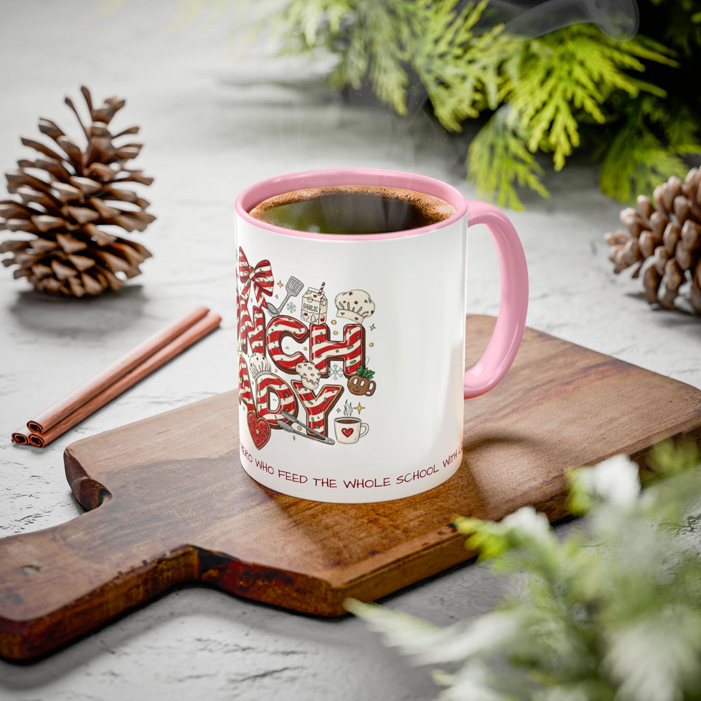 Lunch Lady Mug "Cafeteria Hero Who Feeds the Whole School With Love" | 11oz/15oz Gift  School Staff Christmas Mug Collection