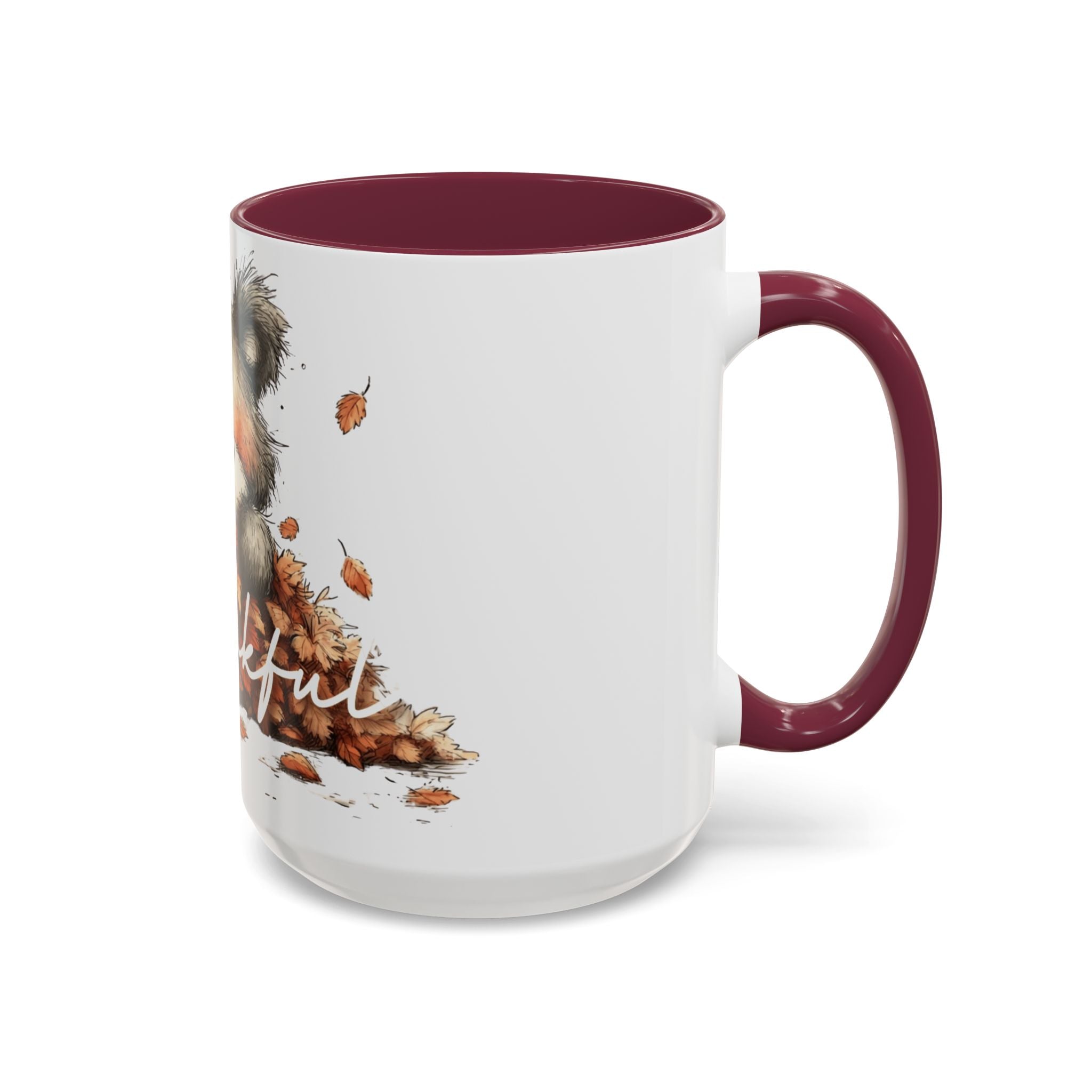 Thankful Bear Autumn Mug — Cute Fall Coffee Cup (11oz, 15oz)