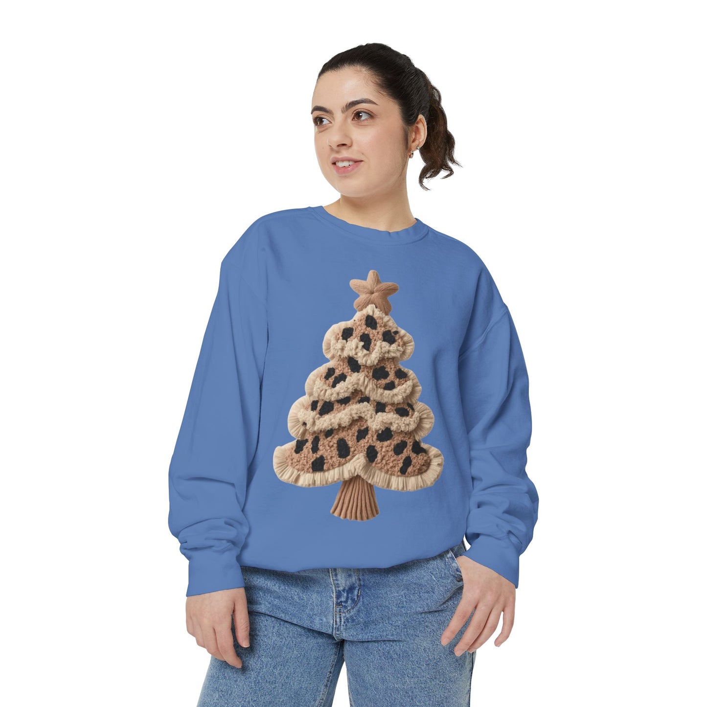 Leopard Knit Christmas Tree Sweatshirt unique festive designs and joyful