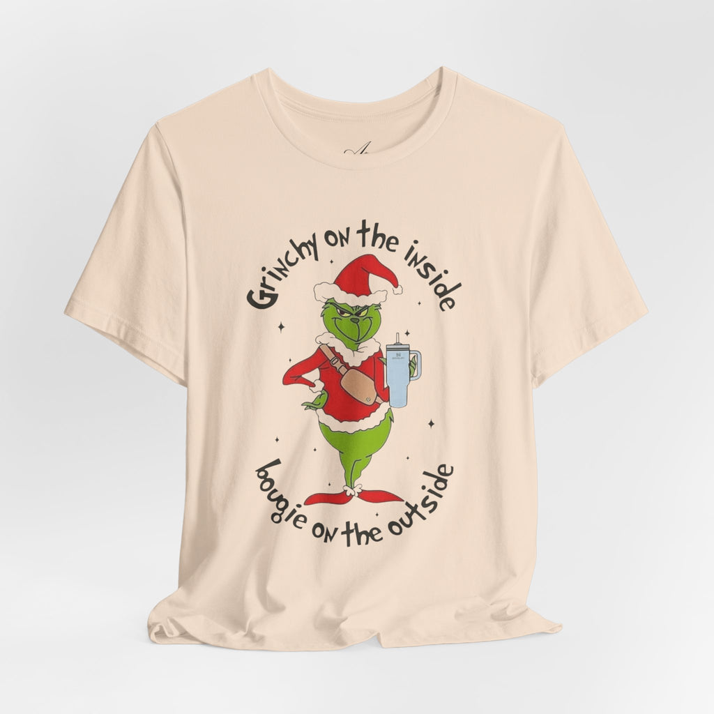 Grinch-Inspired Holiday Tee: 'Grinchy on the Inside, Boogie on the Outside'