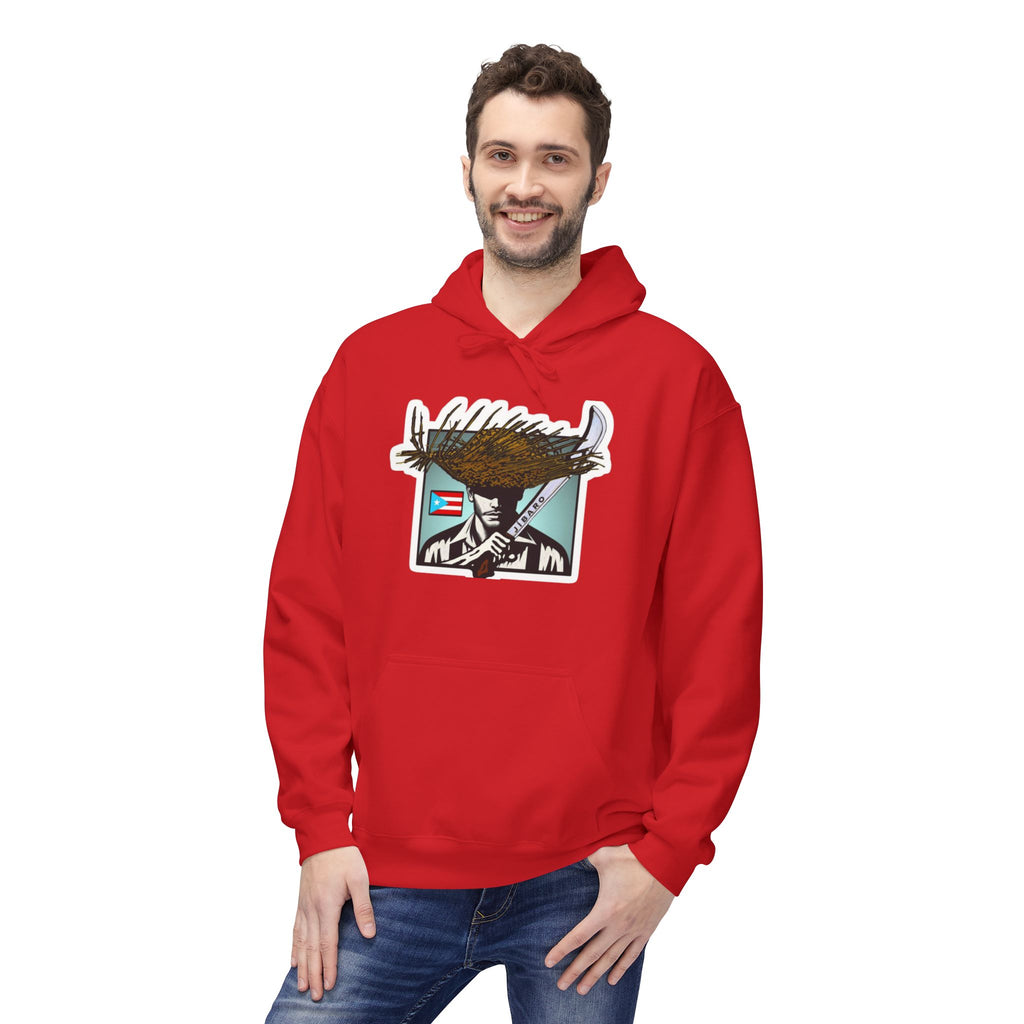 Gíbaro Hoodie  Puerto Rican Pride Pullover with Flag Machete Design