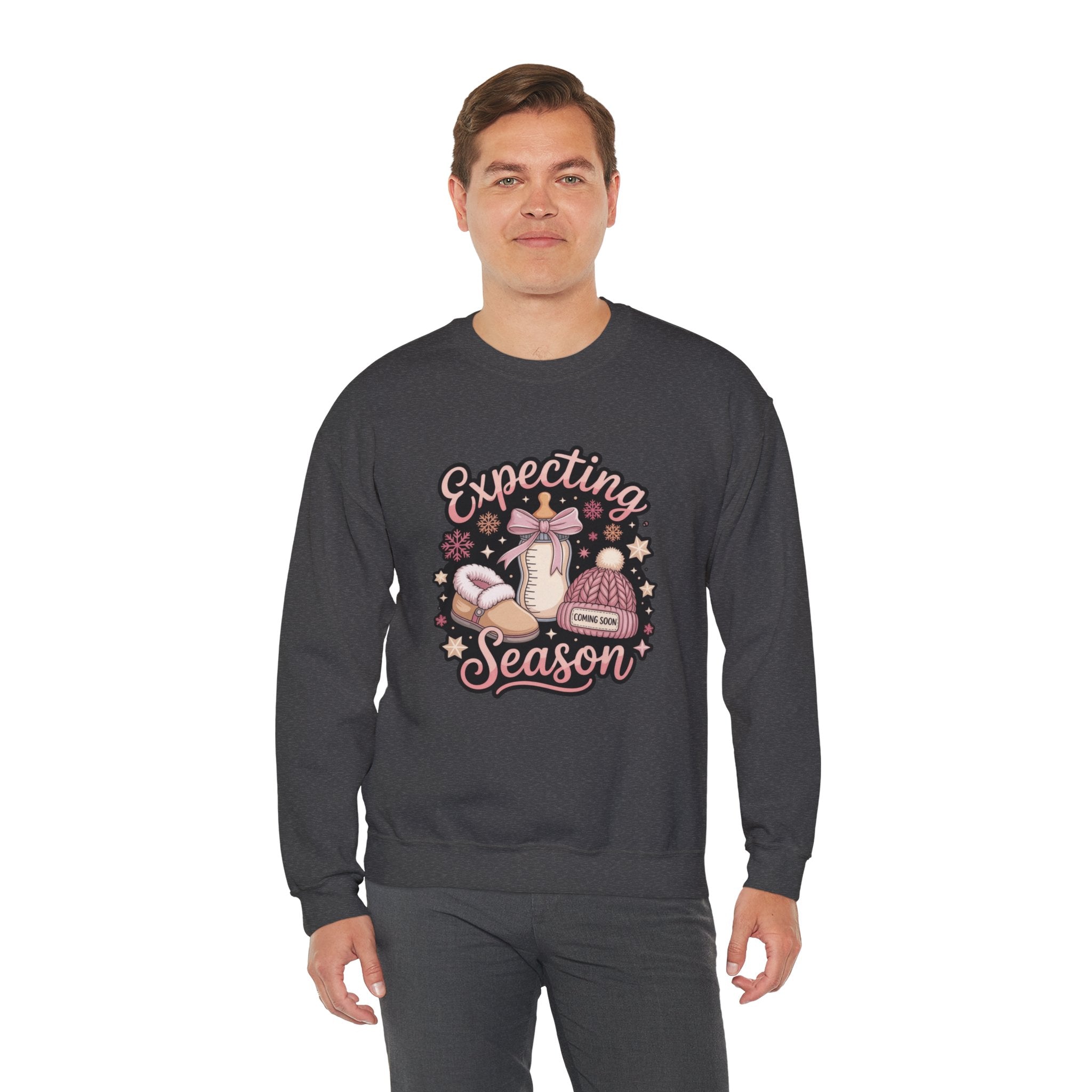 Expecting Season Sweatshirt  Cute Pregnancy Announcement Pullover Cartoon Christmas T-shirts and Sweaters