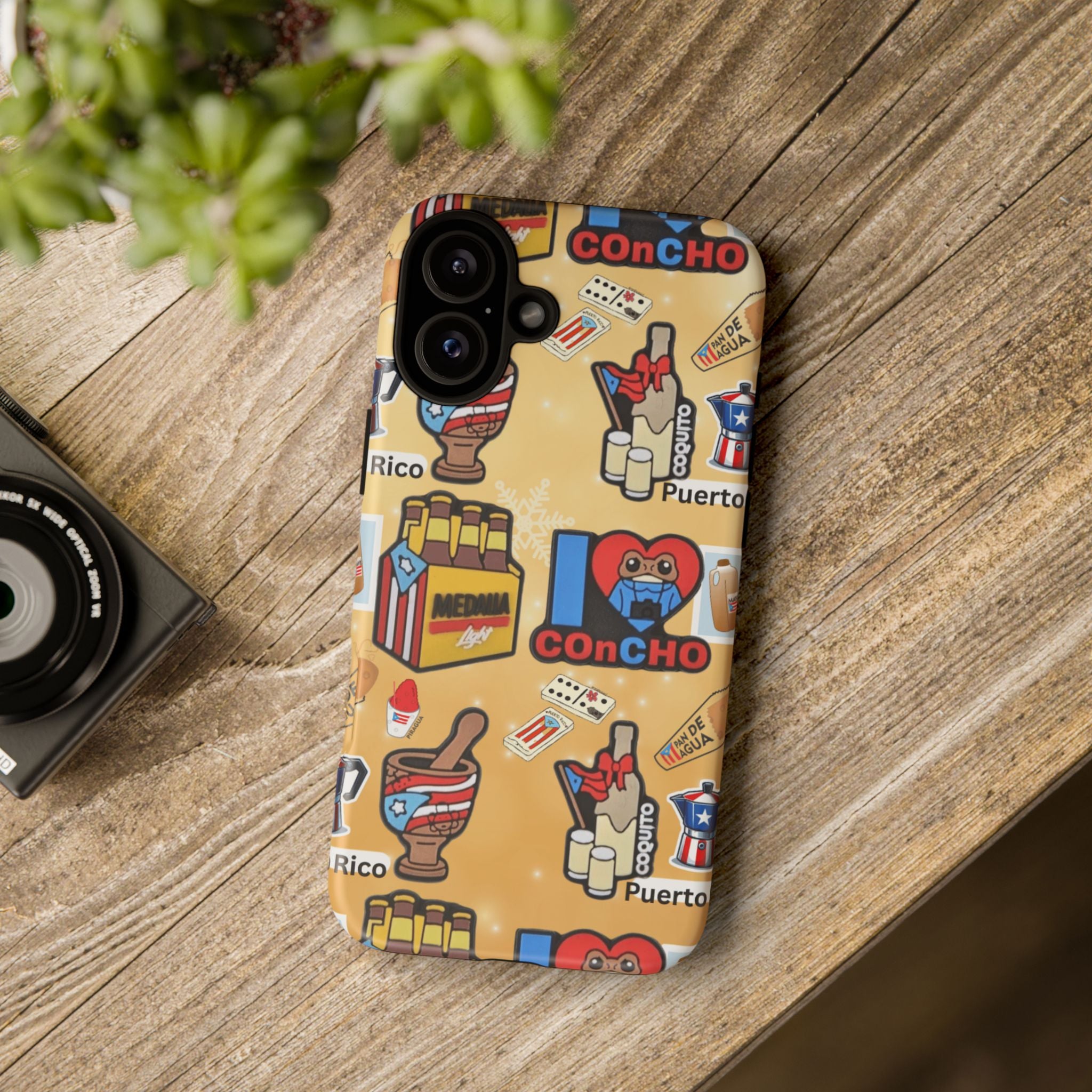 Puerto Rico Sticker Collage Tough Case  ‘I  Concho’ Pattern Phone Case