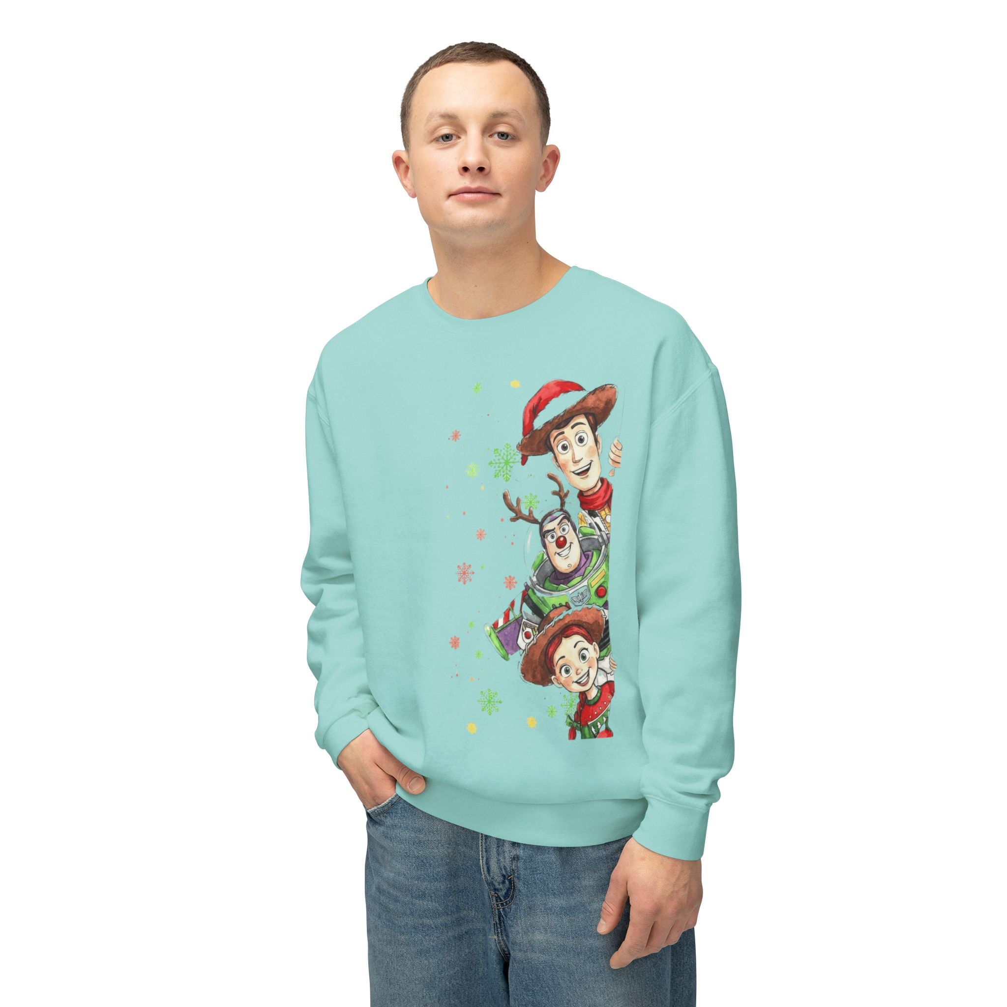 Christmas Toy Cowboy Crewneck Sweatshirt  Festive Woody & Friends Holiday Sweatshirt Cartoon Christmas T-shirts and Sweaters