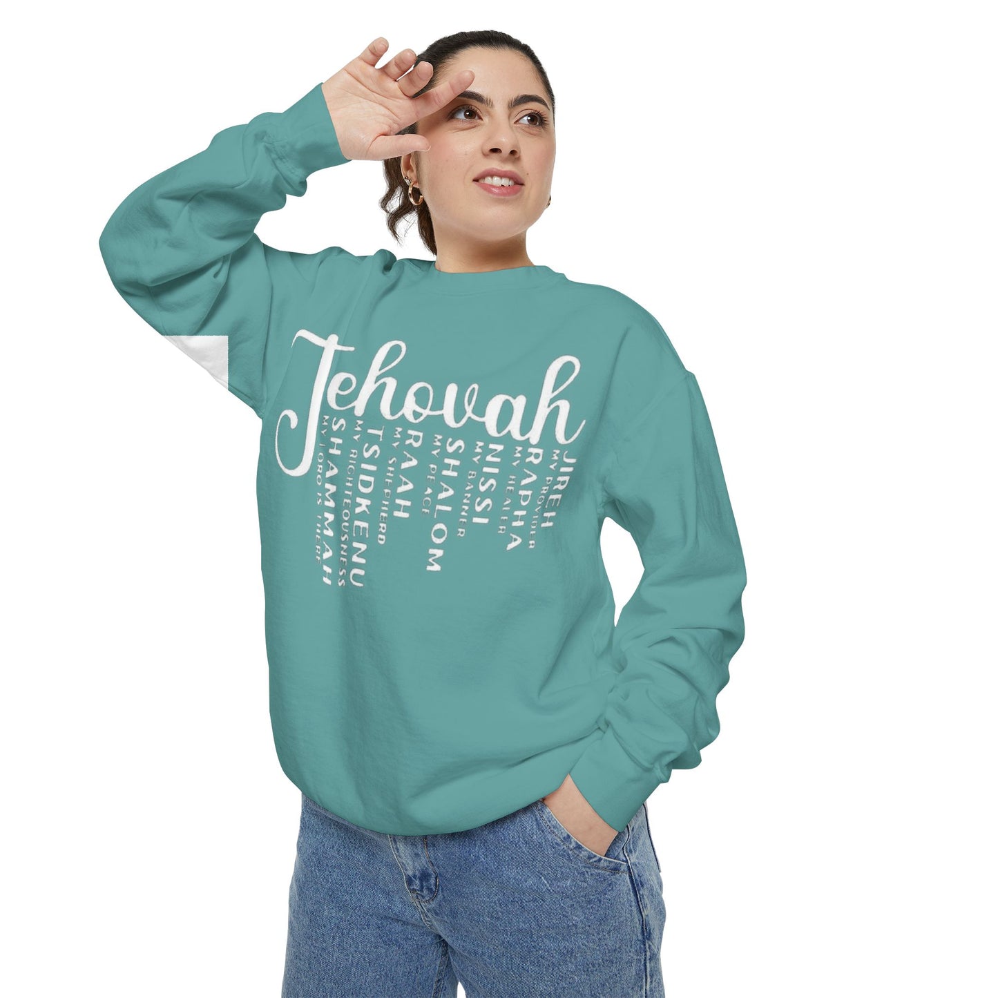 Jehovah Names Sweatshirt  Christian Faith Scriptural Names Pullover