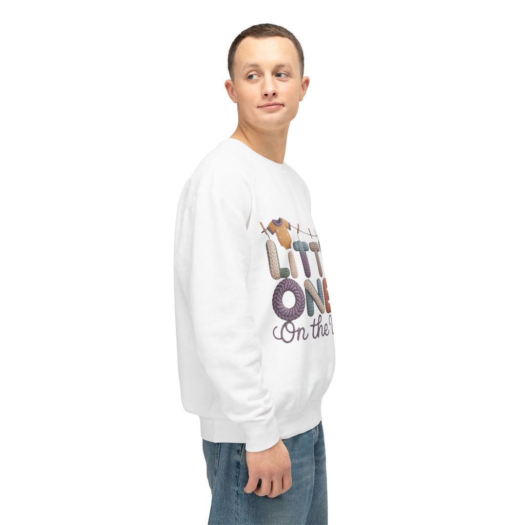 Little One On The Way Sweatshirt  Cute Baby Shower Announcement Crewneck