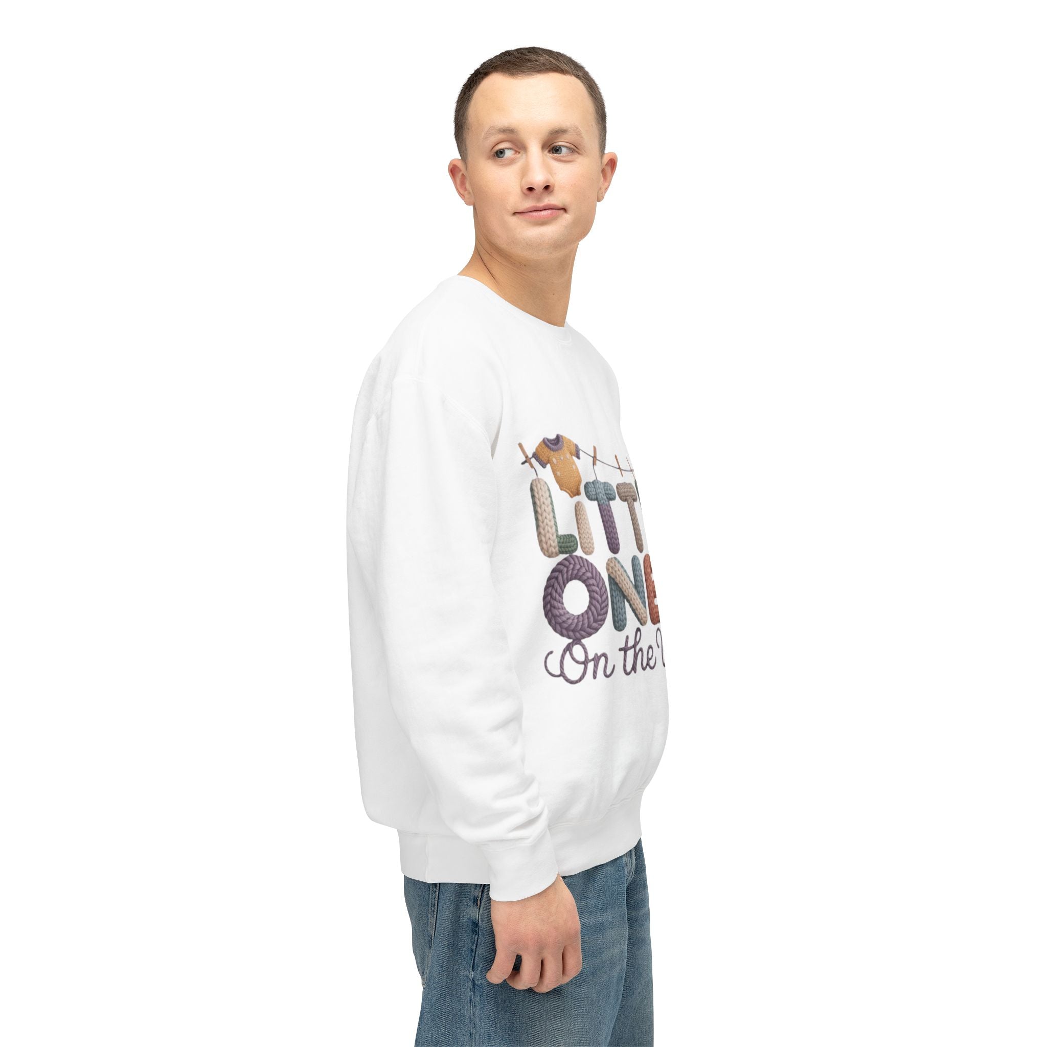 Little One On The Way Sweatshirt  Cute Baby Shower Announcement Crewneck