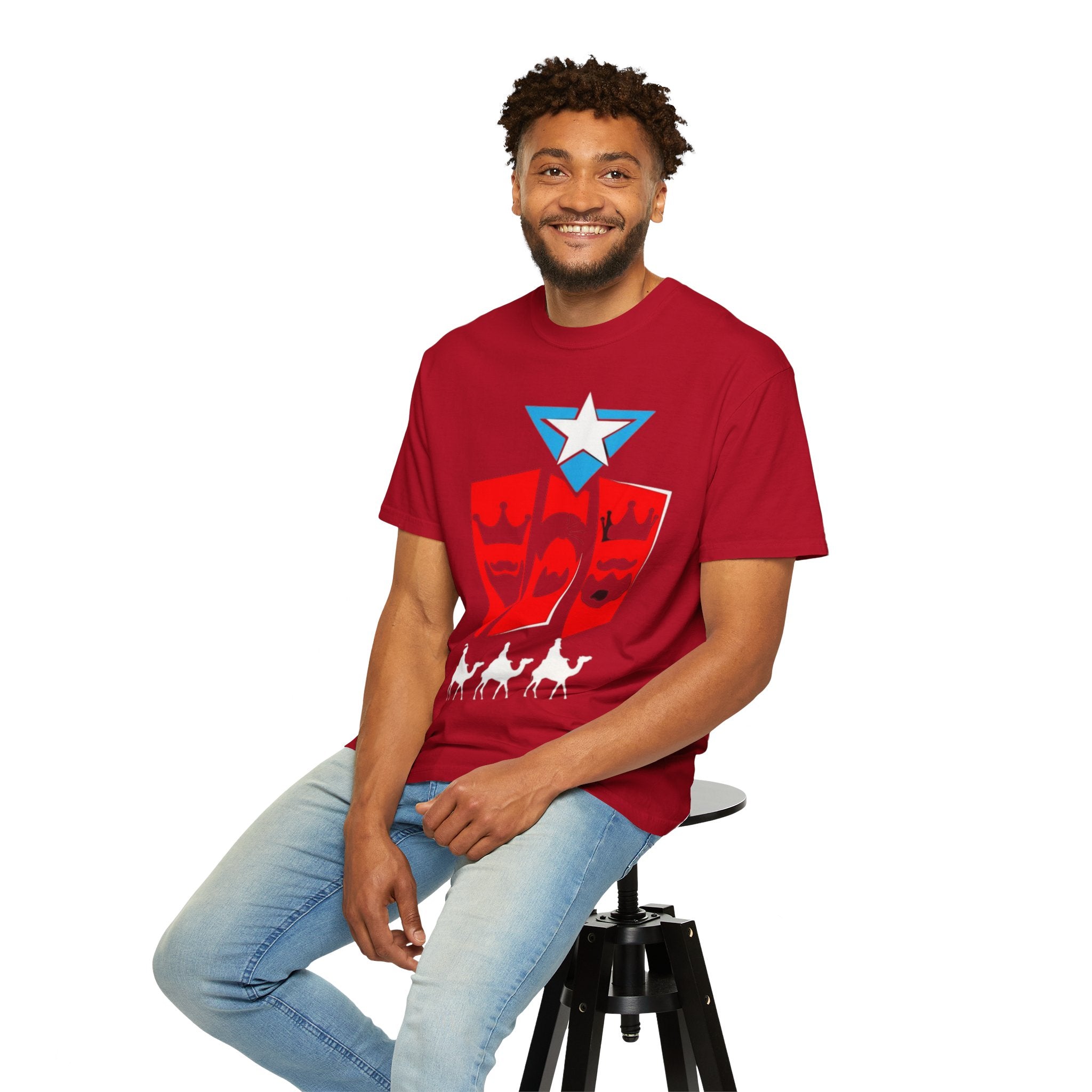 The Three Kings T-Shirt — Puerto Rican Three Kings Graphic Tee (Star & Crown Silhouettes)