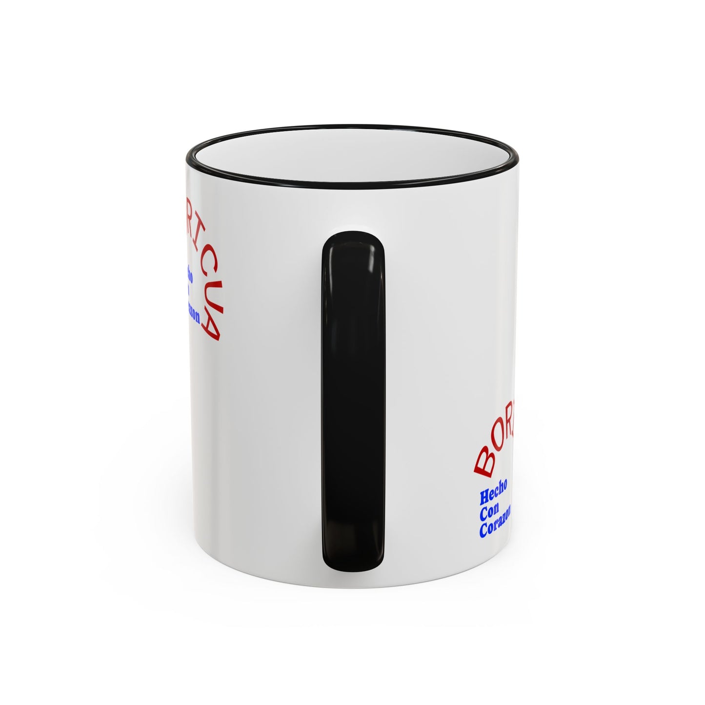 Puerto Rico Flag Heart Accent Rim Mug — Patriotic Coffee Cup (11oz/15oz)