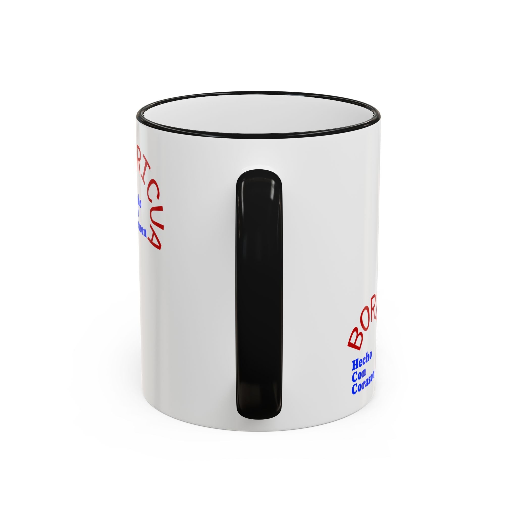 Puerto Rico Flag Heart Accent Rim Mug — Patriotic Coffee Cup (11oz/15oz)