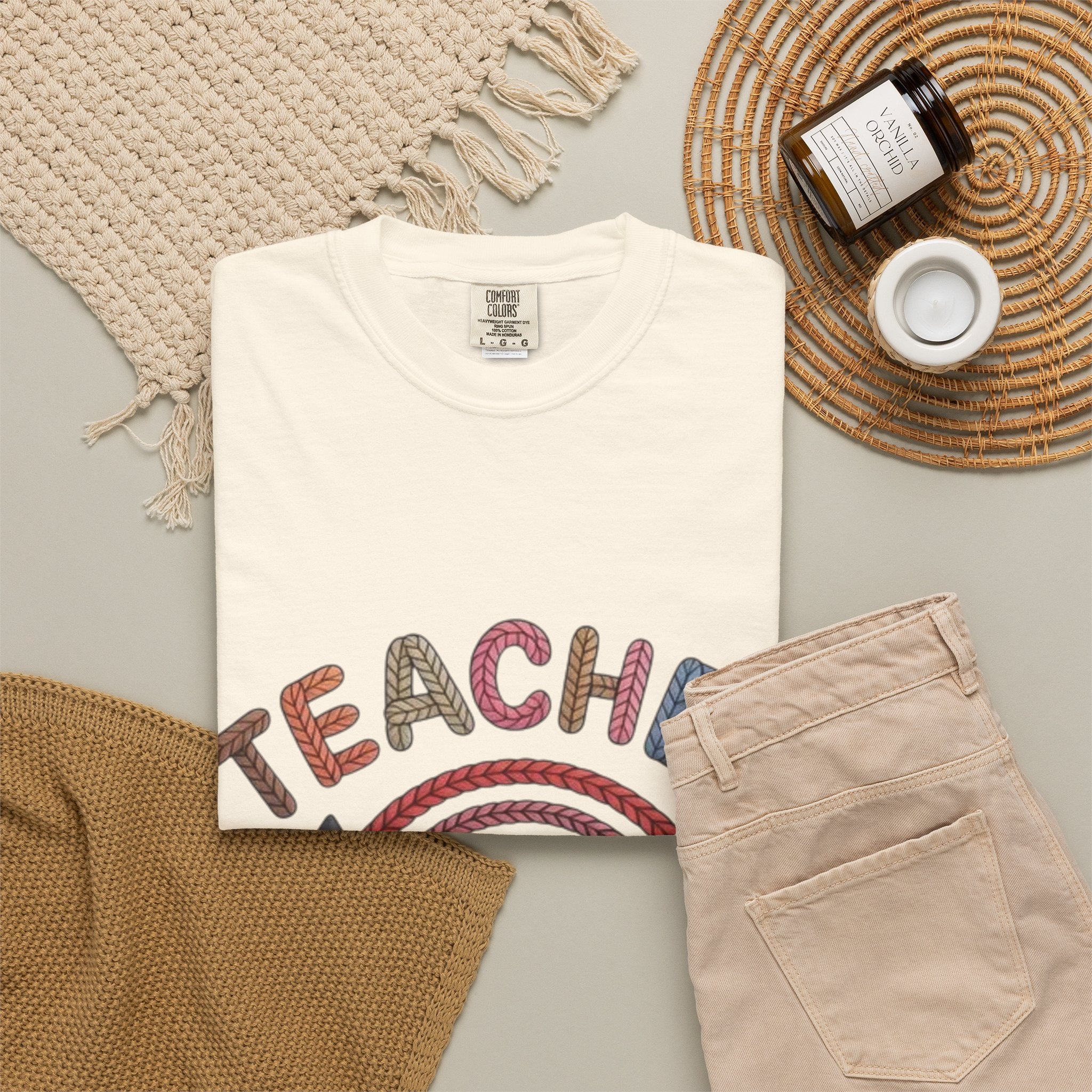 Teacher Rainbow Pencil & Apple T-Shirt — Back-to-School Gift for Educators