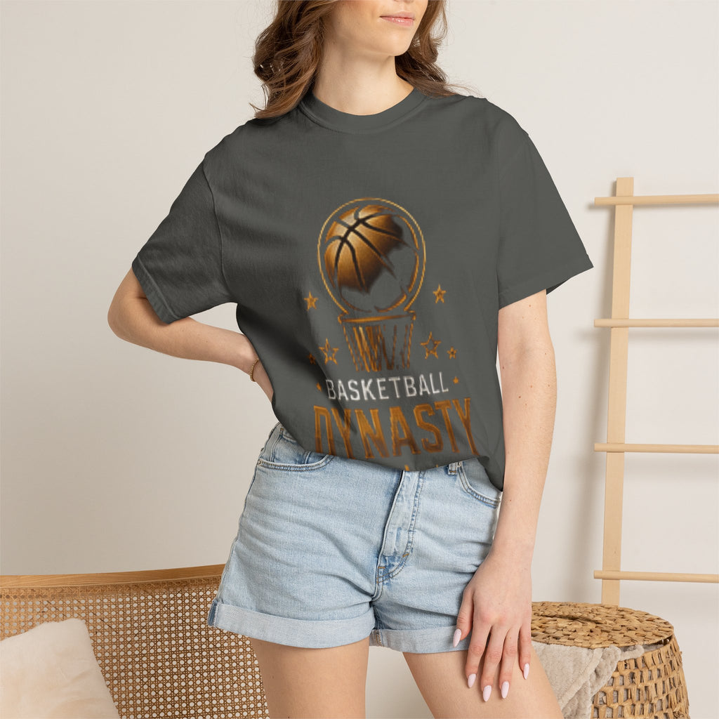 Basketball Dynasty T-Shirt — Vintage Gold Hoop Graphic