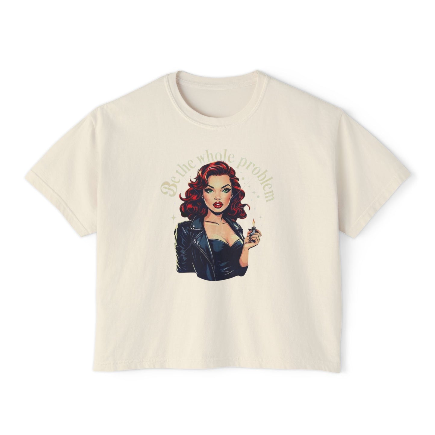 Edgy Vintage Women's Boxy Tee - Retro Graphic Tee, Casual Chic Top, Perfect Gift for Her, Streetwear Style, Iconic Vintage Fashion