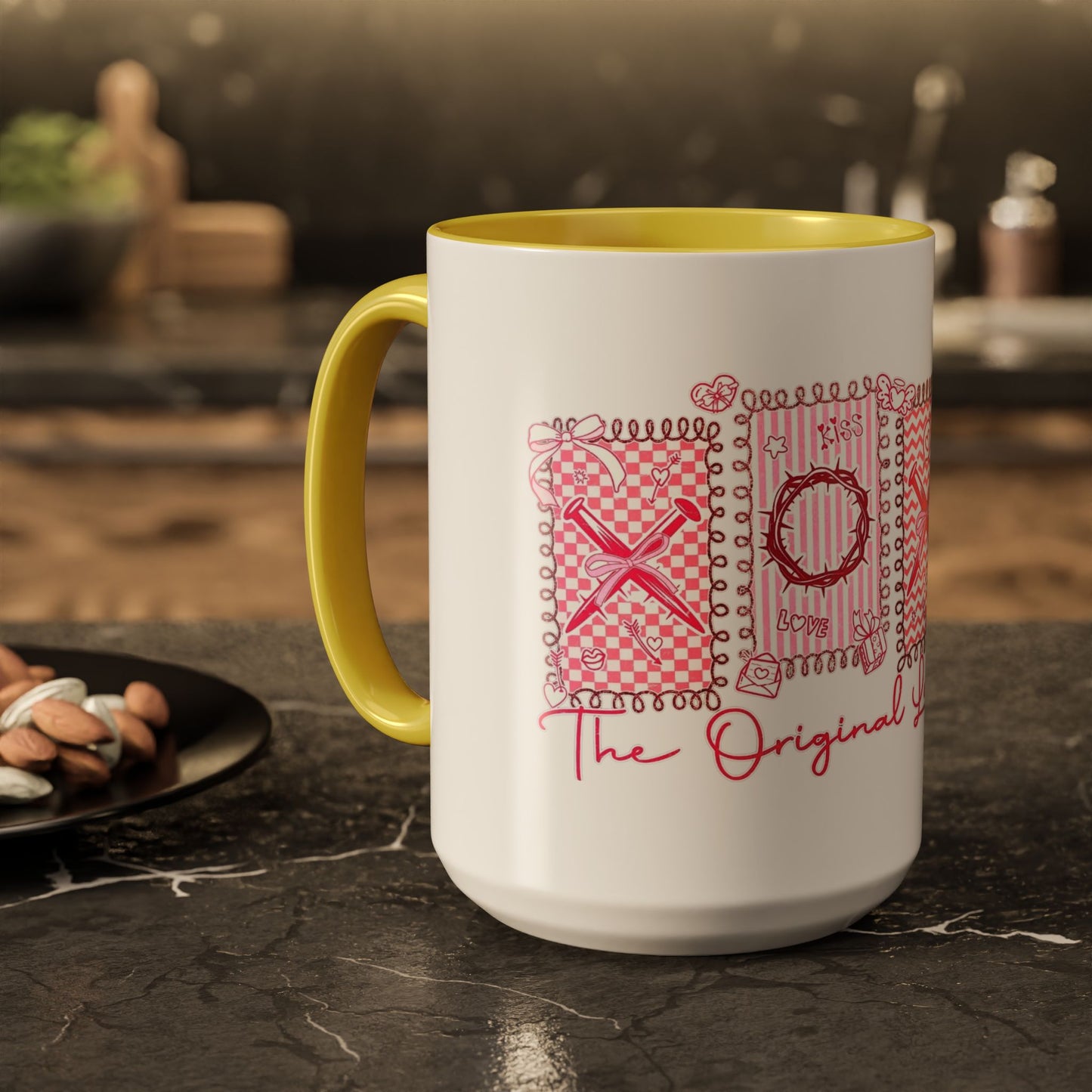 Love Letters XOXO Ceramic Mug — Colorful 11oz & 15oz Coffee Cup