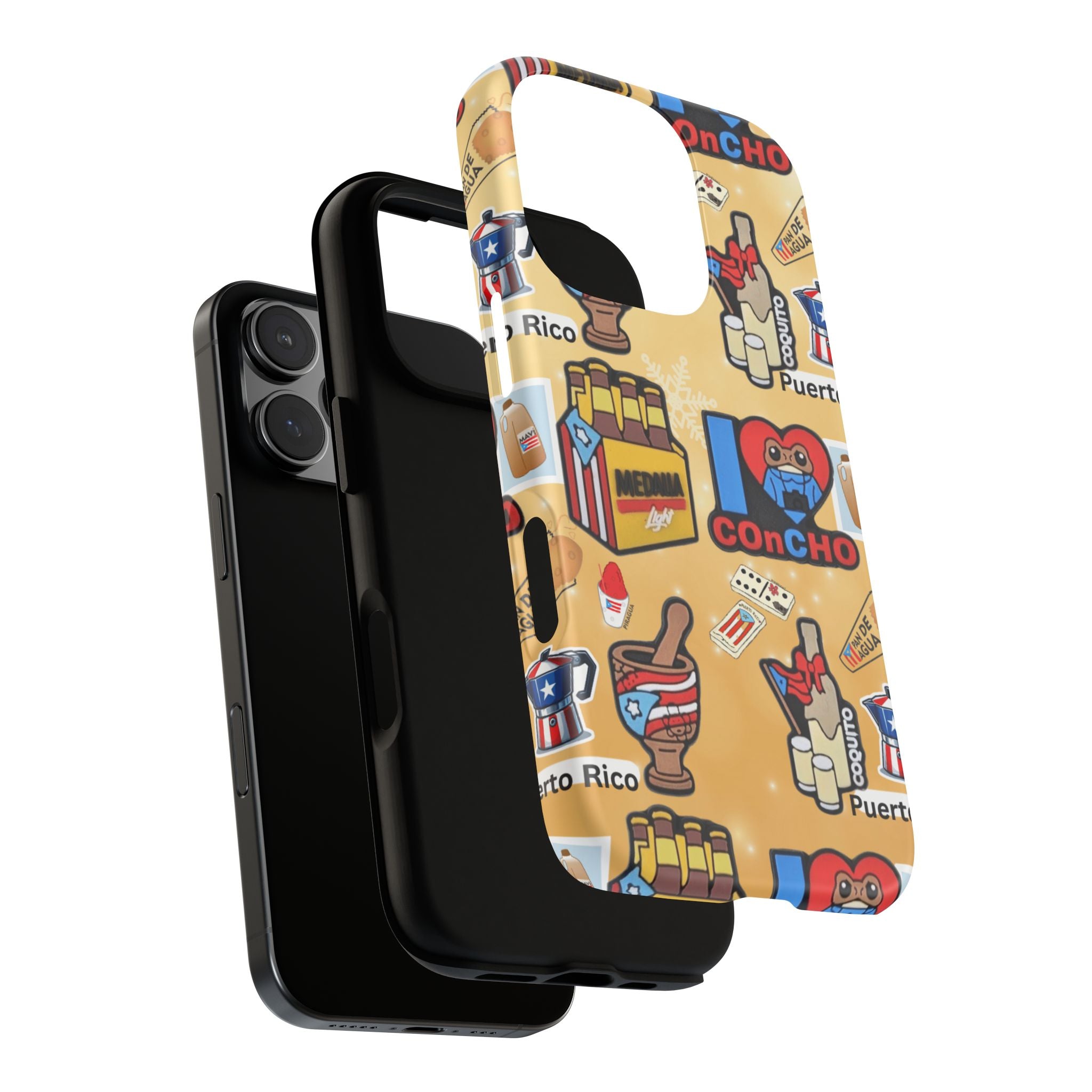 Puerto Rico Sticker Collage Tough Case  ‘I  Concho’ Pattern Phone Case