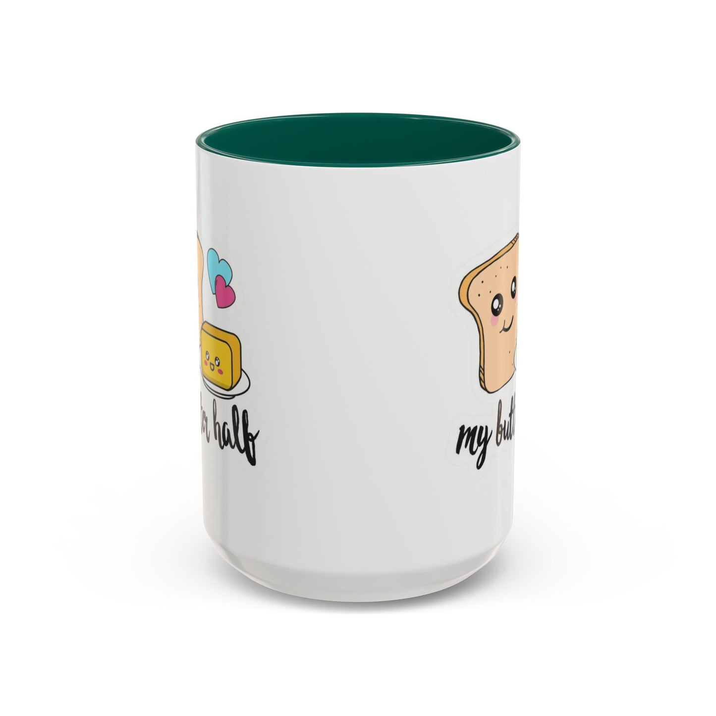 Motivational & Funny Quote Mugs Uplifting Coffee Cup Gifts Cute Foodie Relationship Mug My Butter Half Design, Colorful 11oz & 15oz