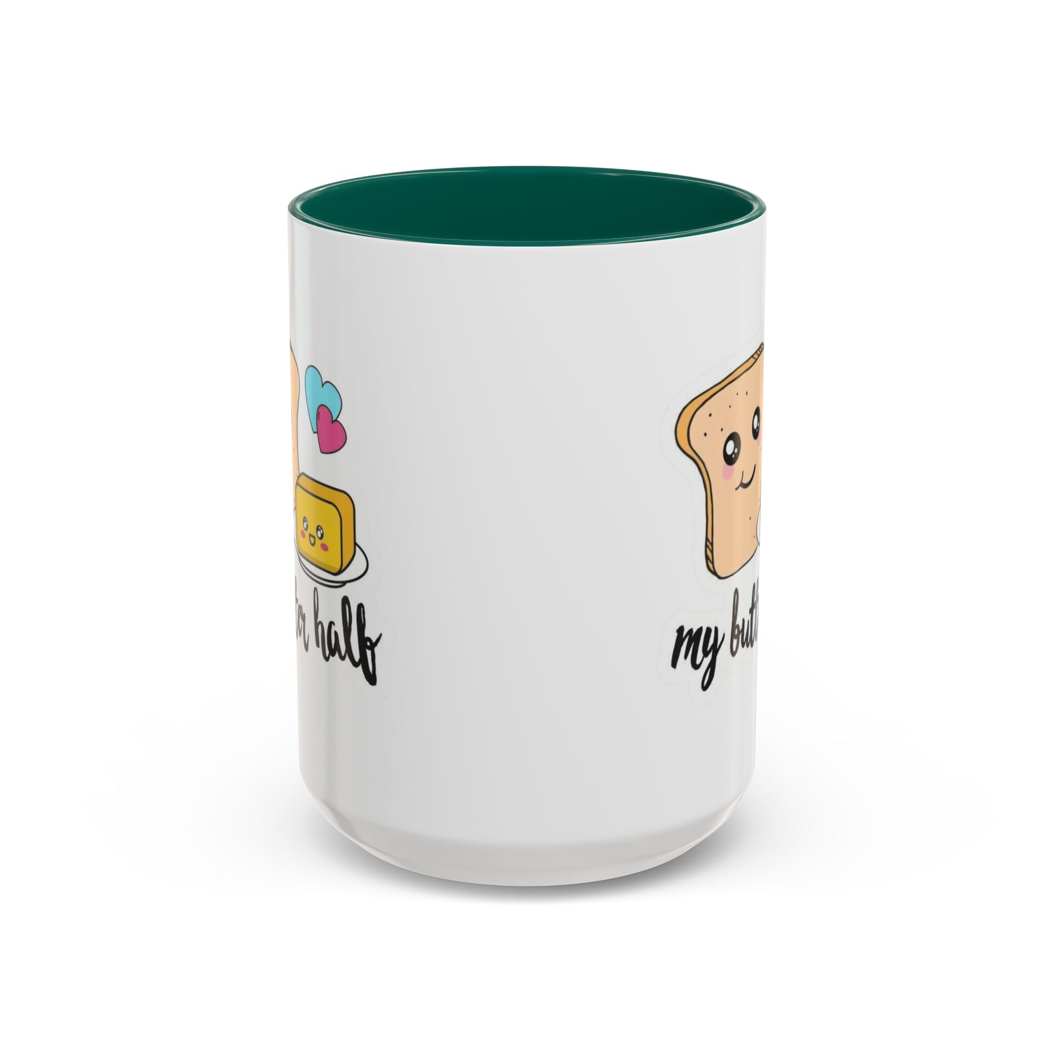 Motivational & Funny Quote Mugs Uplifting Coffee Cup Gifts Cute Foodie Relationship Mug My Butter Half Design, Colorful 11oz & 15oz