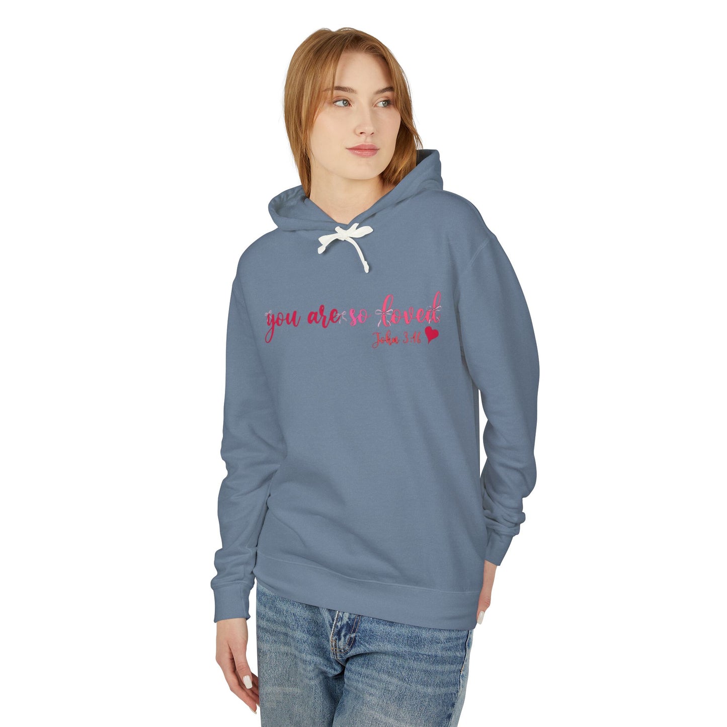 Mama Hoodie "You Are So Loved" — Christian Mama Lightweight Hooded Sweatshirt