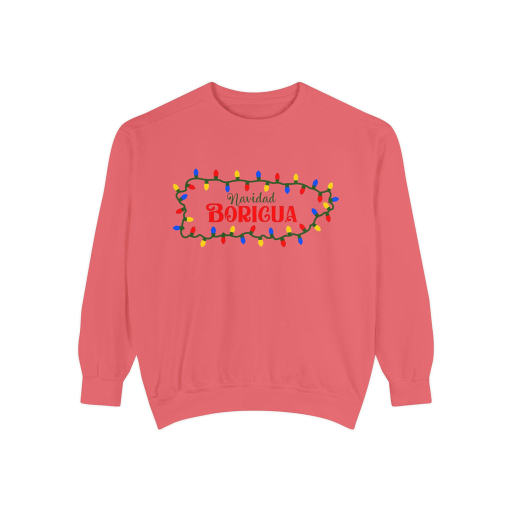 Navidad Boricua Sweatshirt — Puerto Rican Holiday Sweater with Christmas Lights