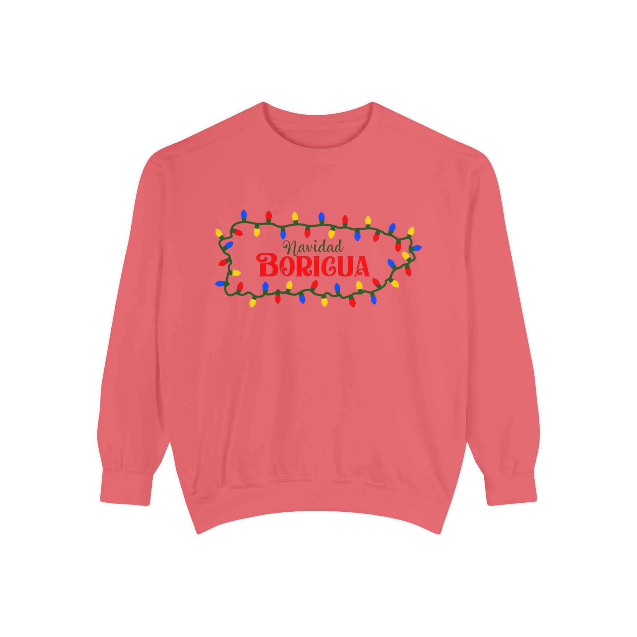 Navidad Boricua Sweatshirt — Puerto Rican Holiday Sweater with Christmas Lights