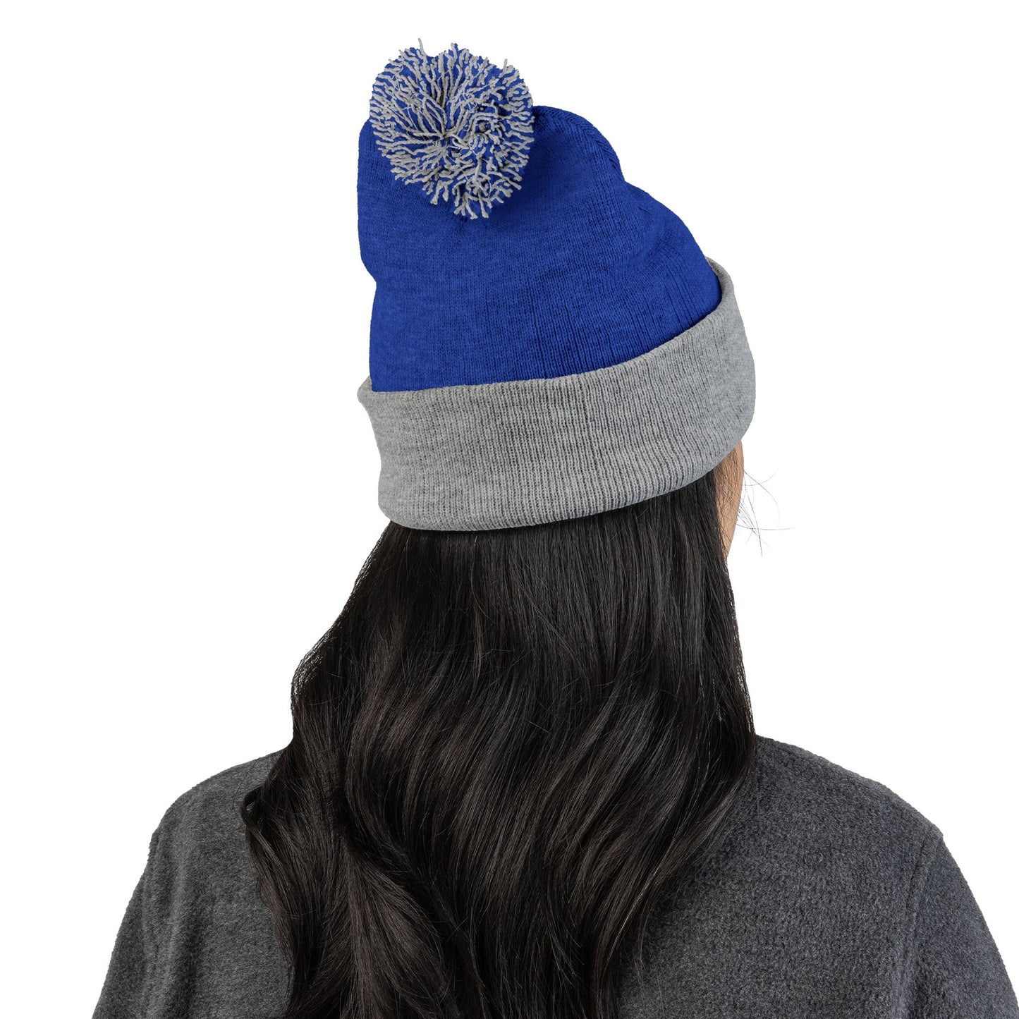 Puerto Rico–inspired hat  Embroidered Pom-Pom Knit Cap