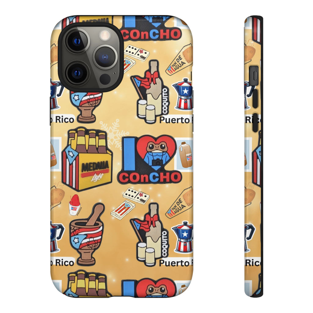 Puerto Rico Sticker Collage Tough Case  ‘I  Concho’ Pattern Phone Case