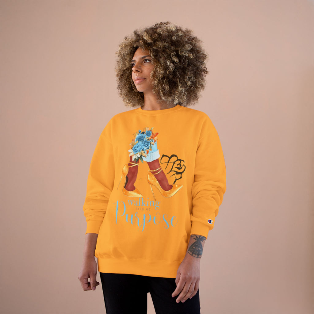 Walking with Purpose Sweatshirt  Floral Heels Inspirational Crewneck