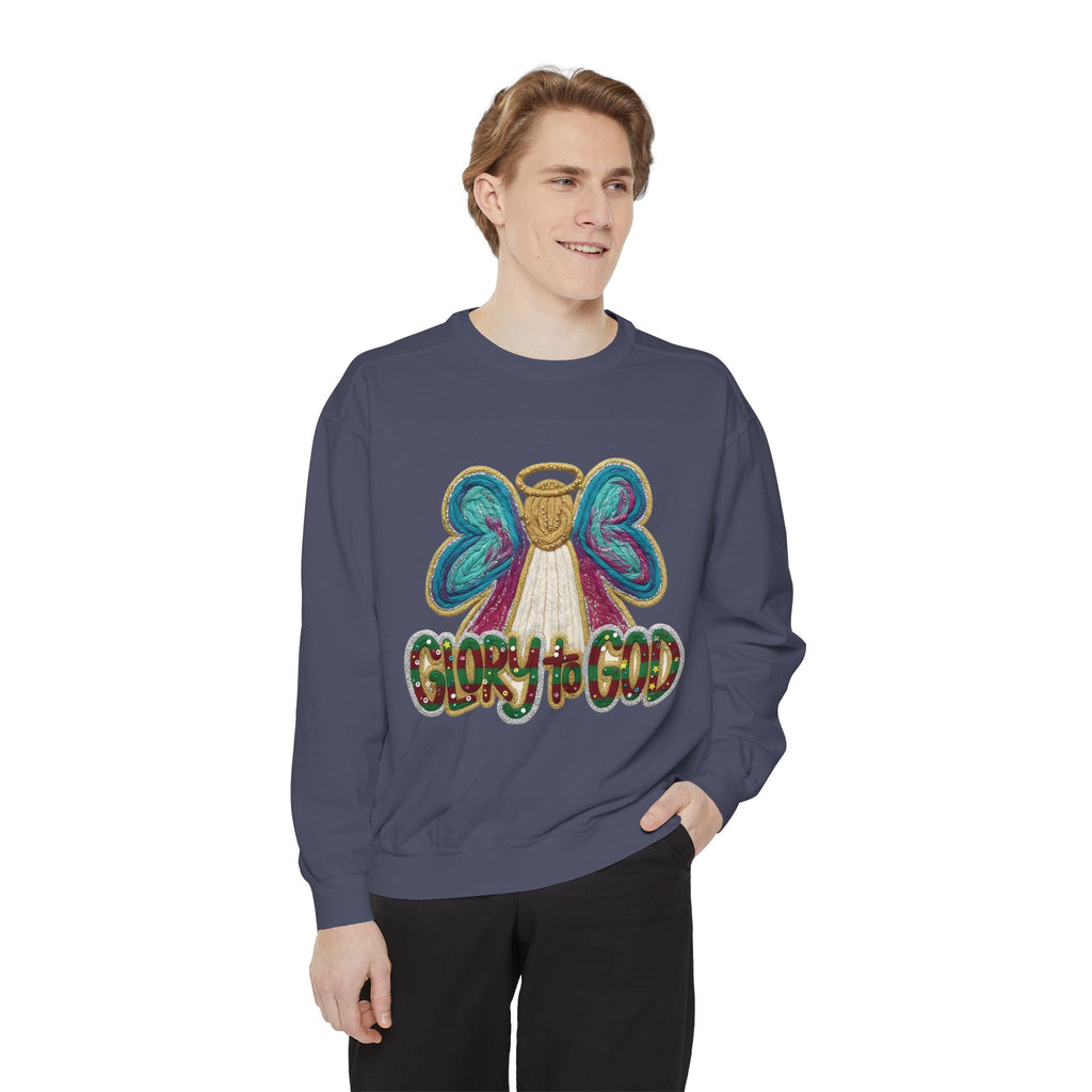 Glory to God Angel Sweatshirt Christmas Holiday Collection  Festive T-Shirt & Sweater