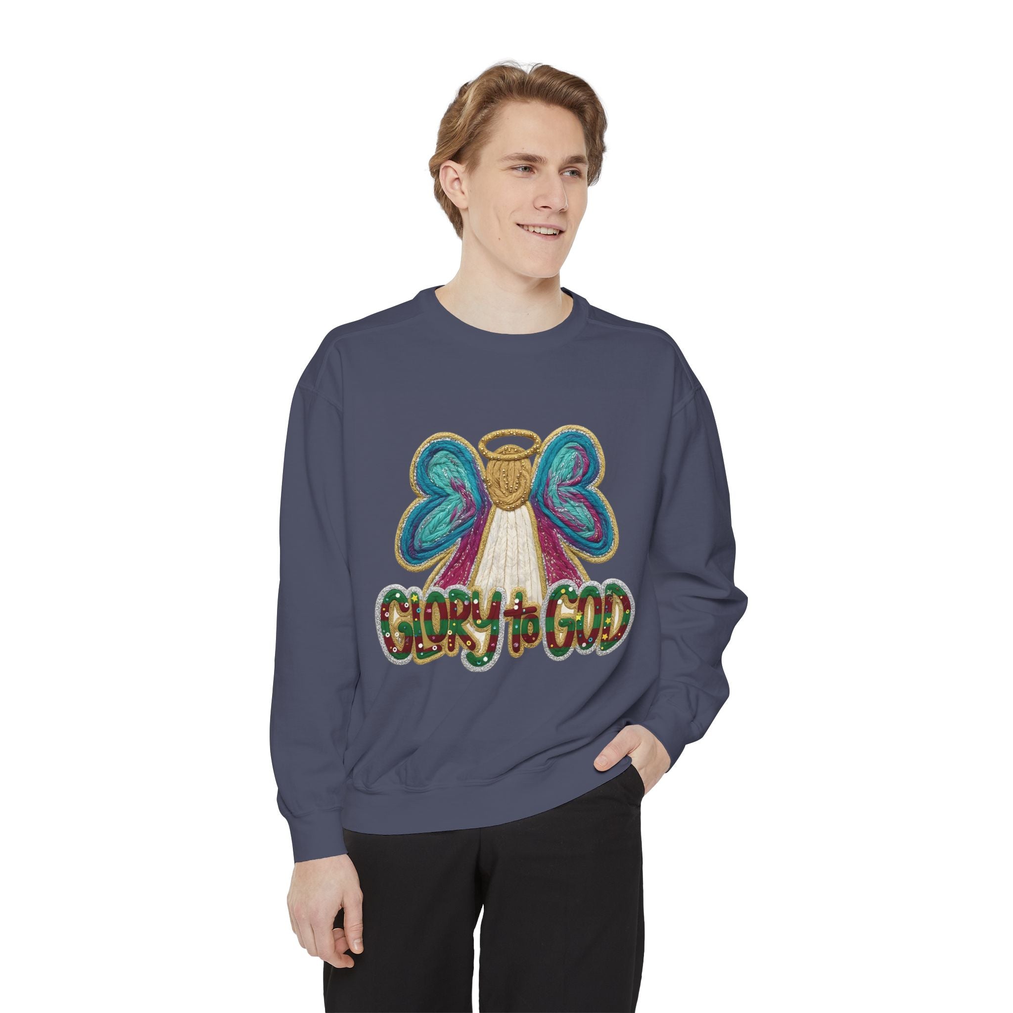 Glory to God Angel Sweatshirt Christmas Holiday Collection  Festive T-Shirt & Sweater