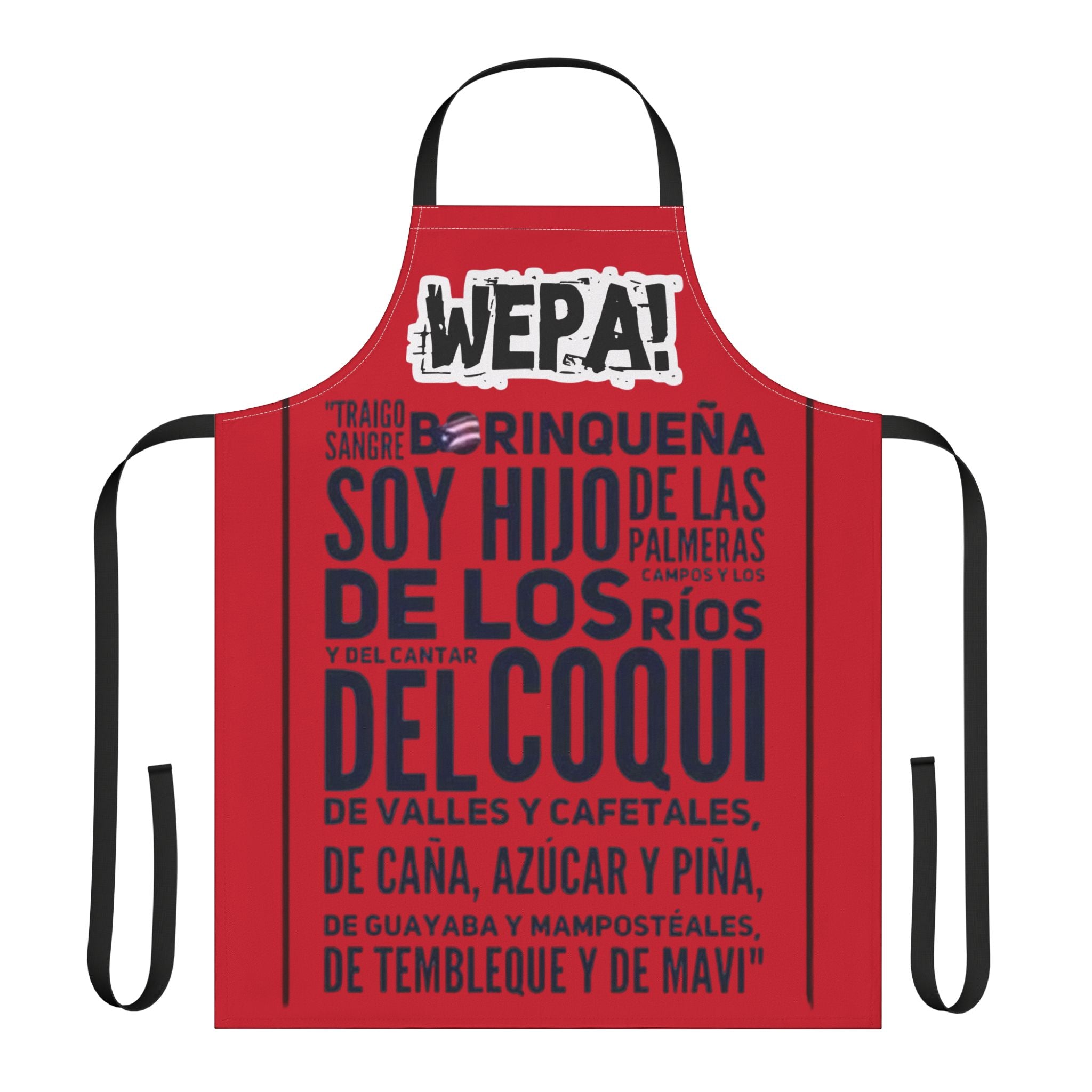WEPA! Soy Hijo del Coquí" Boricua Puerto Rico Pride Kitchen Apron