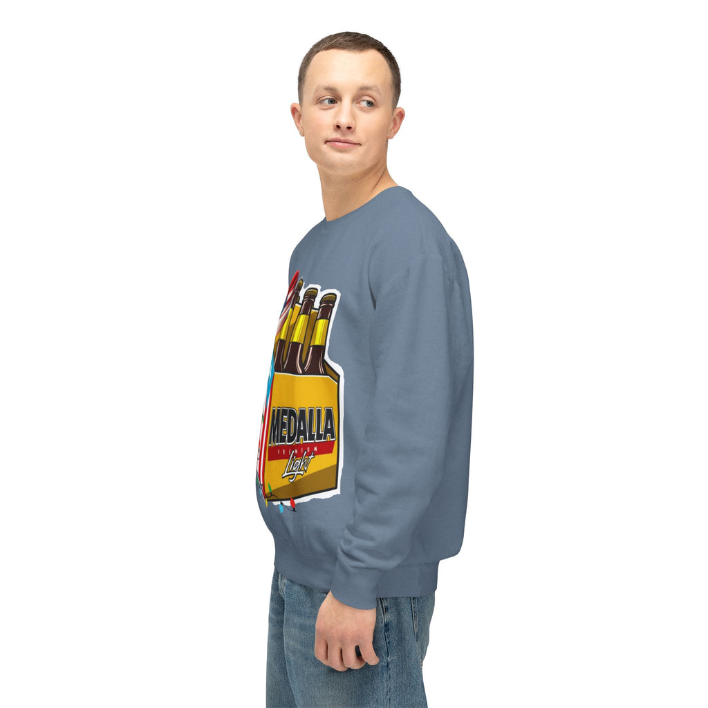Medalla Light Puerto Rican Holiday Sweatshirt  Navidad Boricua Crewneck Puerto Rico Navidade