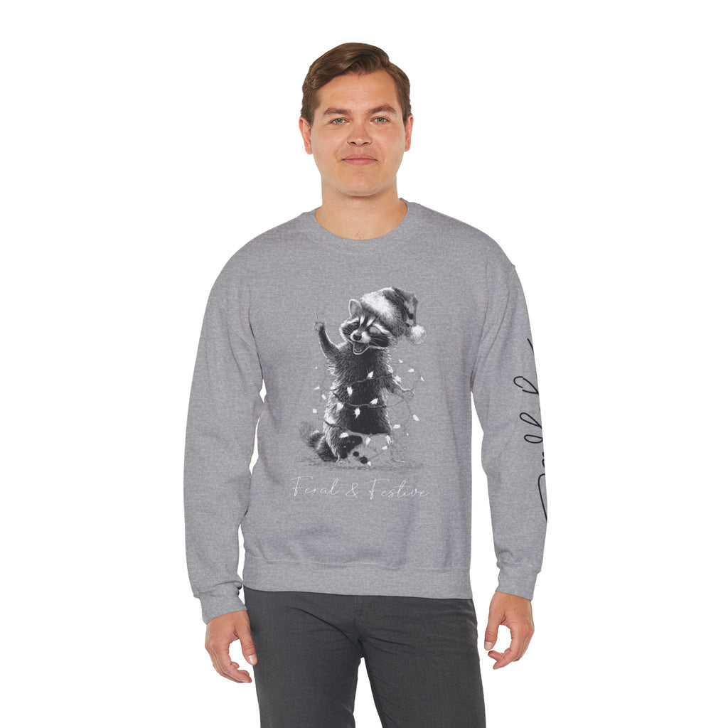 Holiday Raccoon Crewneck Sweatshirt Christmas Tshirts and sweaters,
