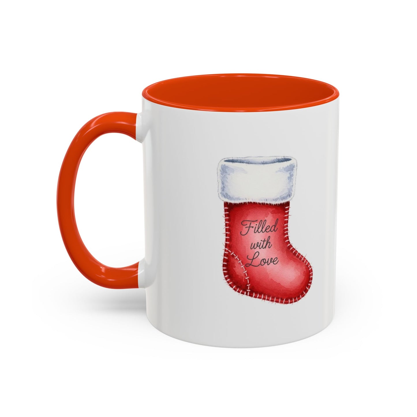 Holiday Mugs Christmas Gift Ideas Hot Cocoa & Coffee Cup Designs Filled with Love - Colorful 11oz & 15oz