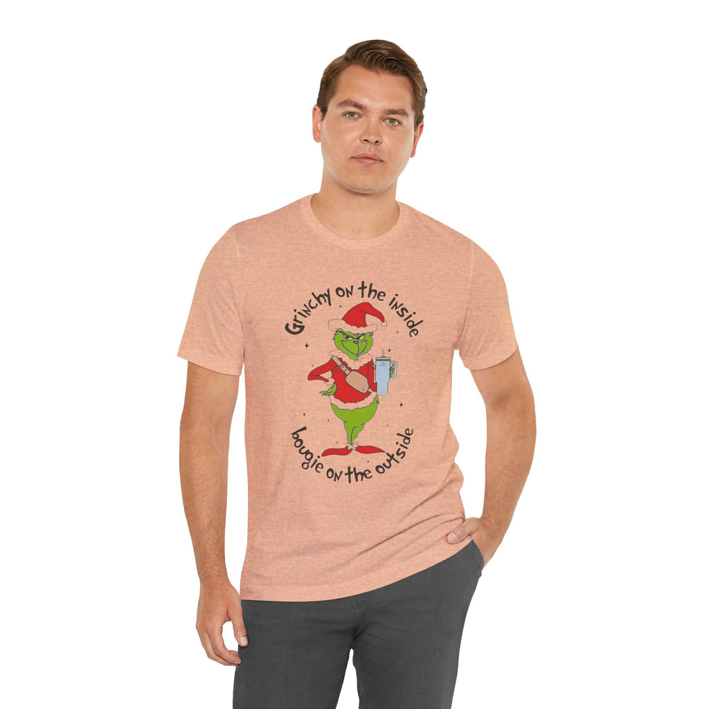 Grinch-Inspired Holiday Tee: 'Grinchy on the Inside, Boogie on the Outside'