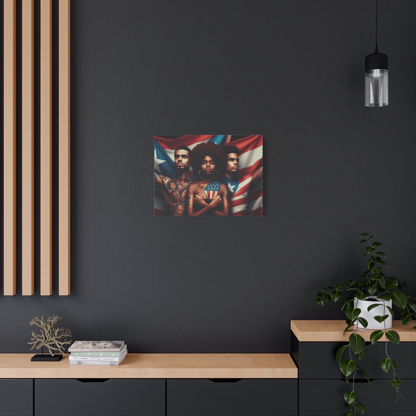 Rooted in Culture, Radiating Power Puerto Rican Wall Art, Unique Gift, Empowering Decor