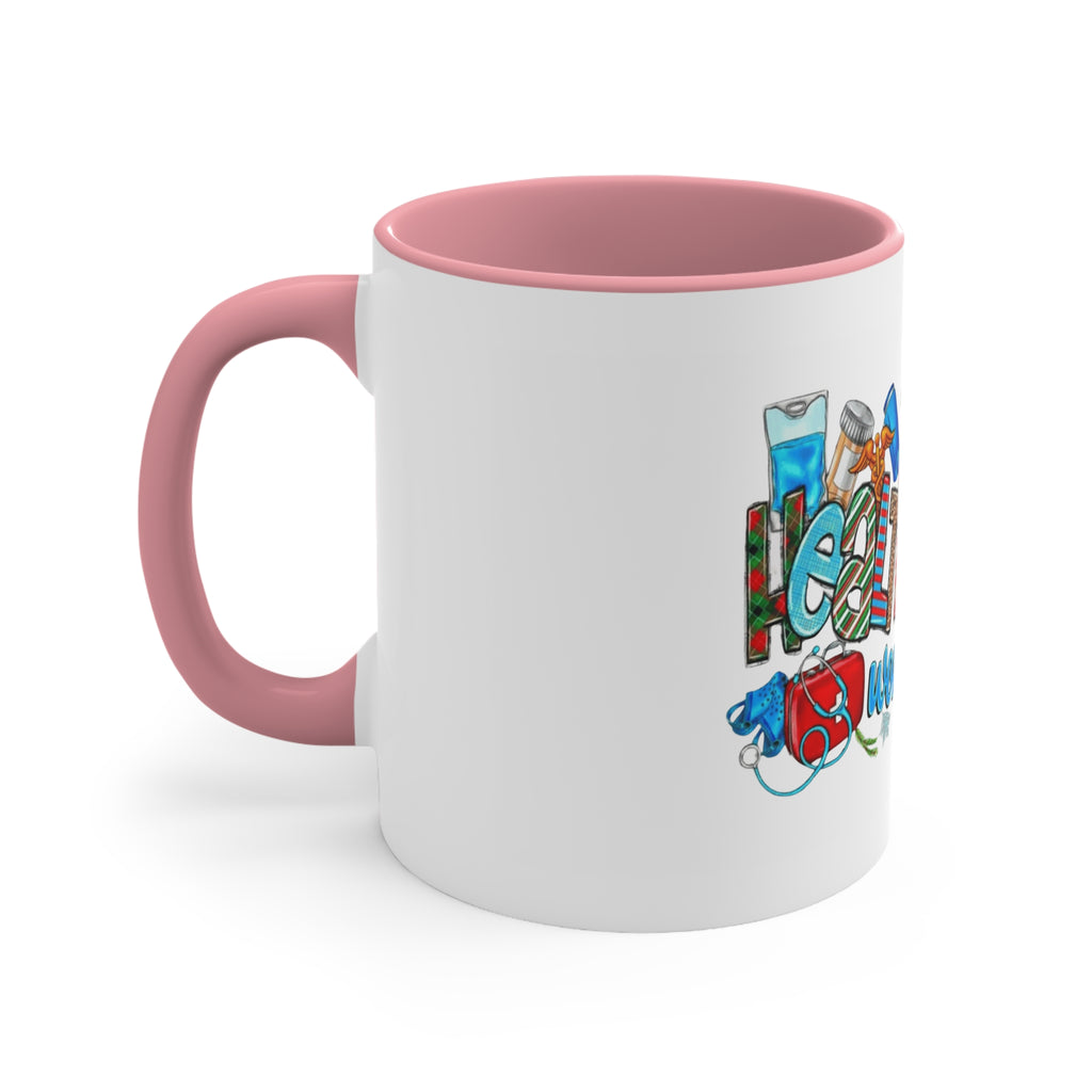 Healthcare Worker Christmas Accent Mug — Festive Holiday Nurse & Doctor Gift (11oz) Medical Christmas Mug