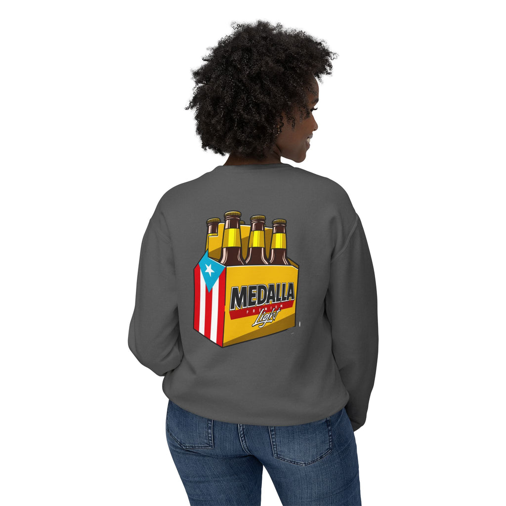 Medalla Light Puerto Rico Sweatshirt Coqui Boricua flag  Beer Pack Graphic Puerto Rico Navidades