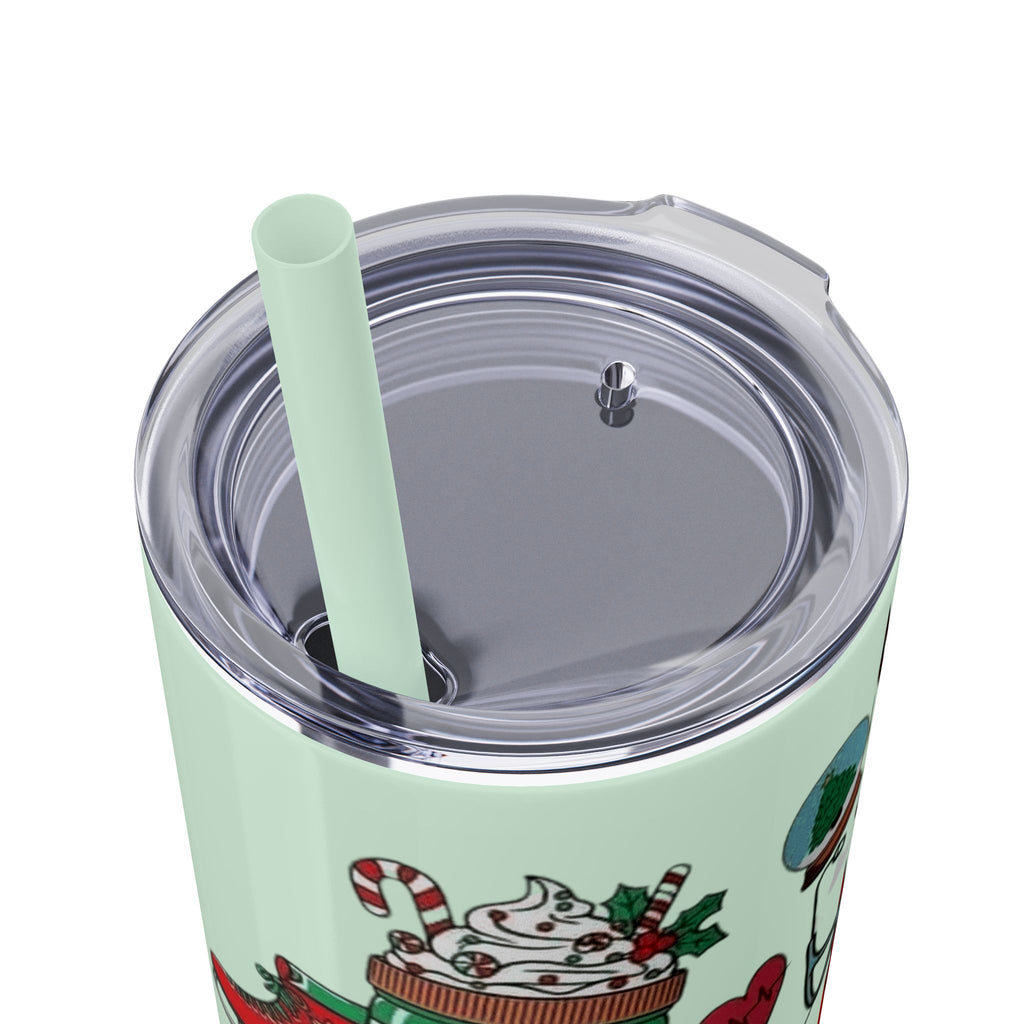 Emergency Department Nurse Christmas Skinny Tumbler - 20oz Holiday Medical Travel Cup with Straw Medical Christmas Mug