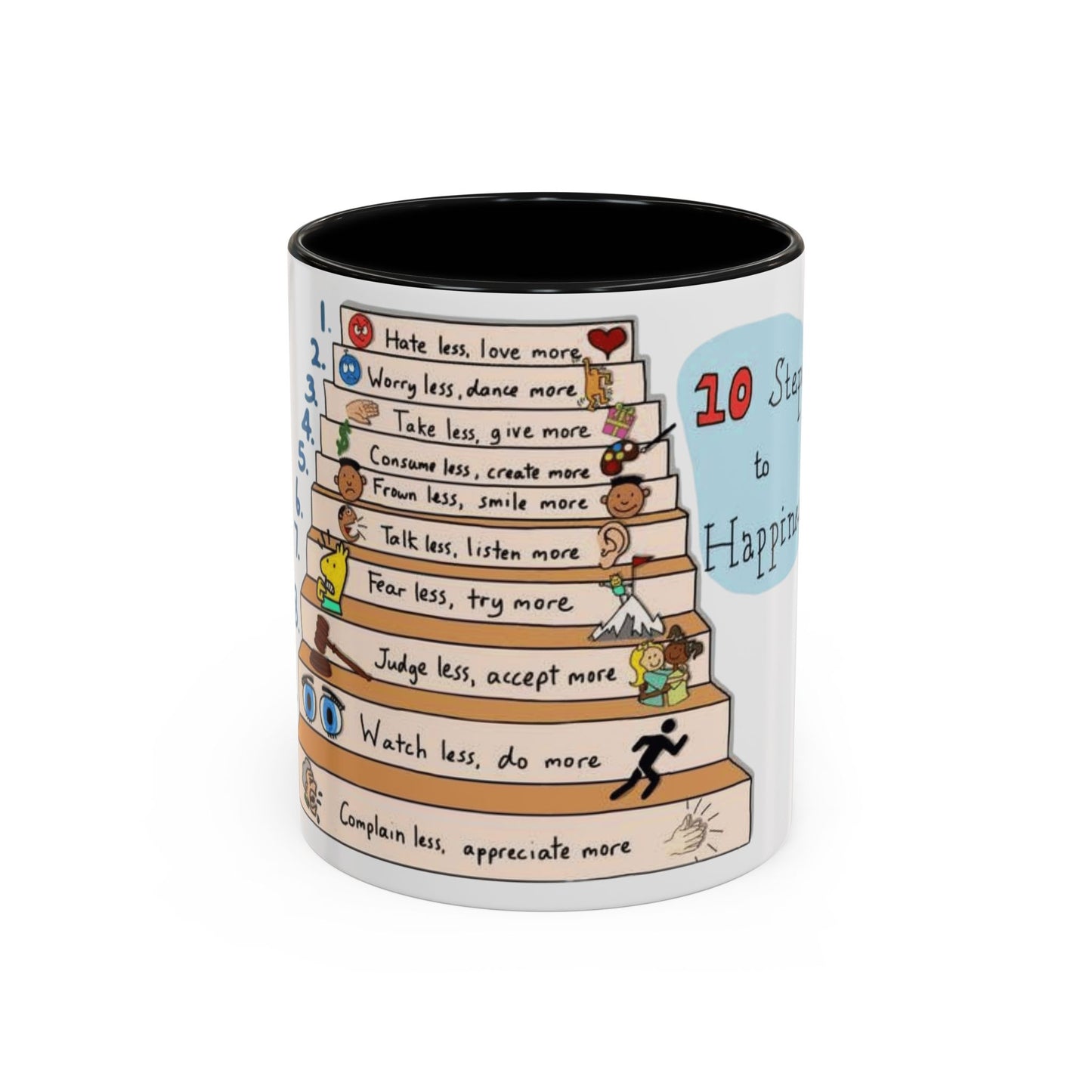 ☕ Start Your Day with Meaning Motivational Gift, Self-Care Mug, Unique Home Decor, Joyful Drinkware