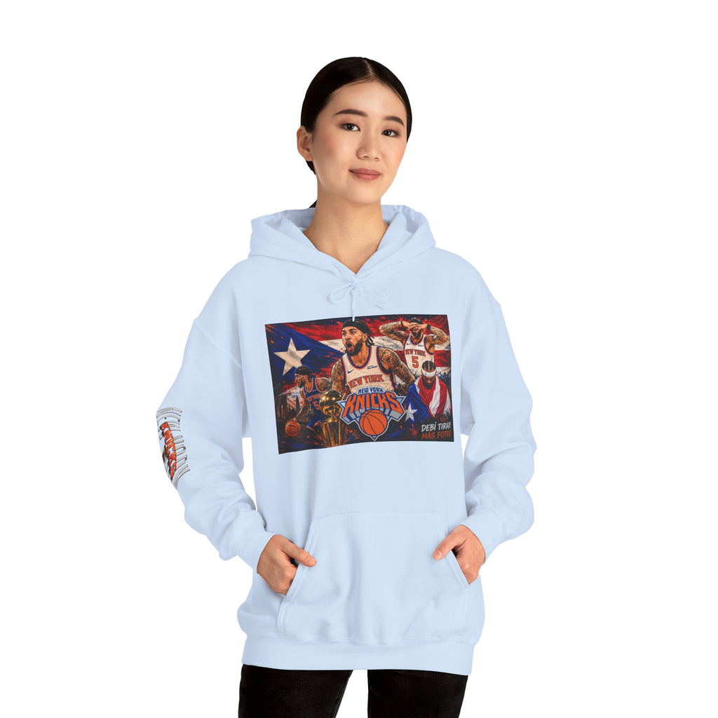 NY-K Retro Player Collage Hoodie — Basketball Fan Sweatshirt