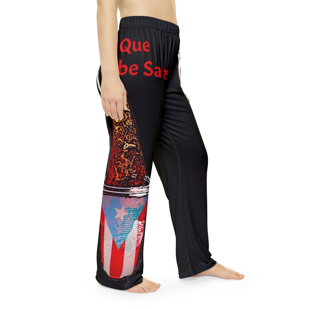 Women’s Pajama Pants – Puerto Rican Piragua Print with “El Que Sabe Sabe” Boricua Navidad Pajamas | Puerto Rican Christmas PJs