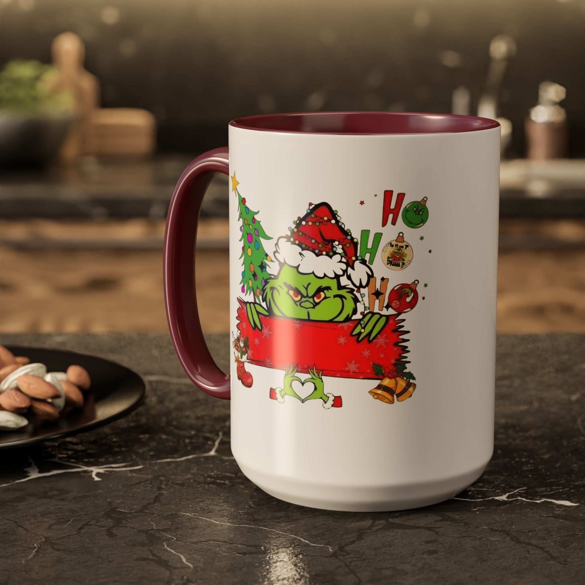 Christmas Grinch Mug (11oz & 15oz)  Funny Holiday Coffee Cup with Grinch Illustration Christmas Mugs Collection!