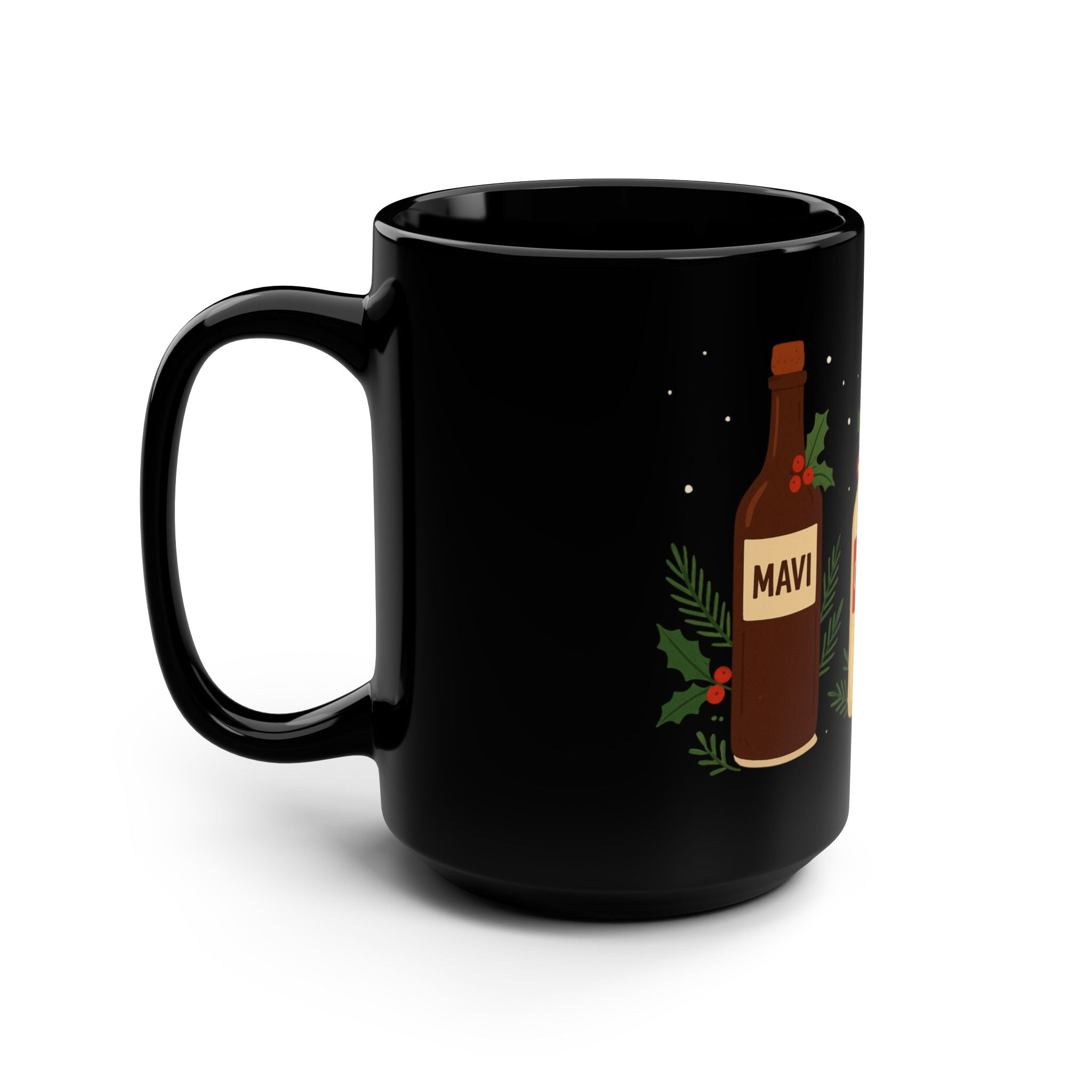 Herencia de Puerto Rico Mug Celebrate Boricua Culture, Pride & Flavor Festive Coquito Black Mug - 15oz Christmas Drinkware