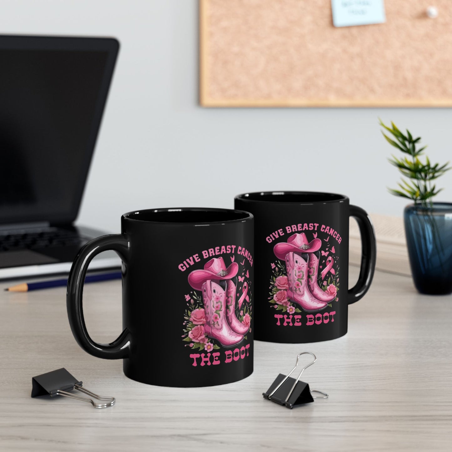 Cancer Survivor Hope Collection Breast Cancer Awareness Mug - Pink Ribbon Design, 11oz & 15oz