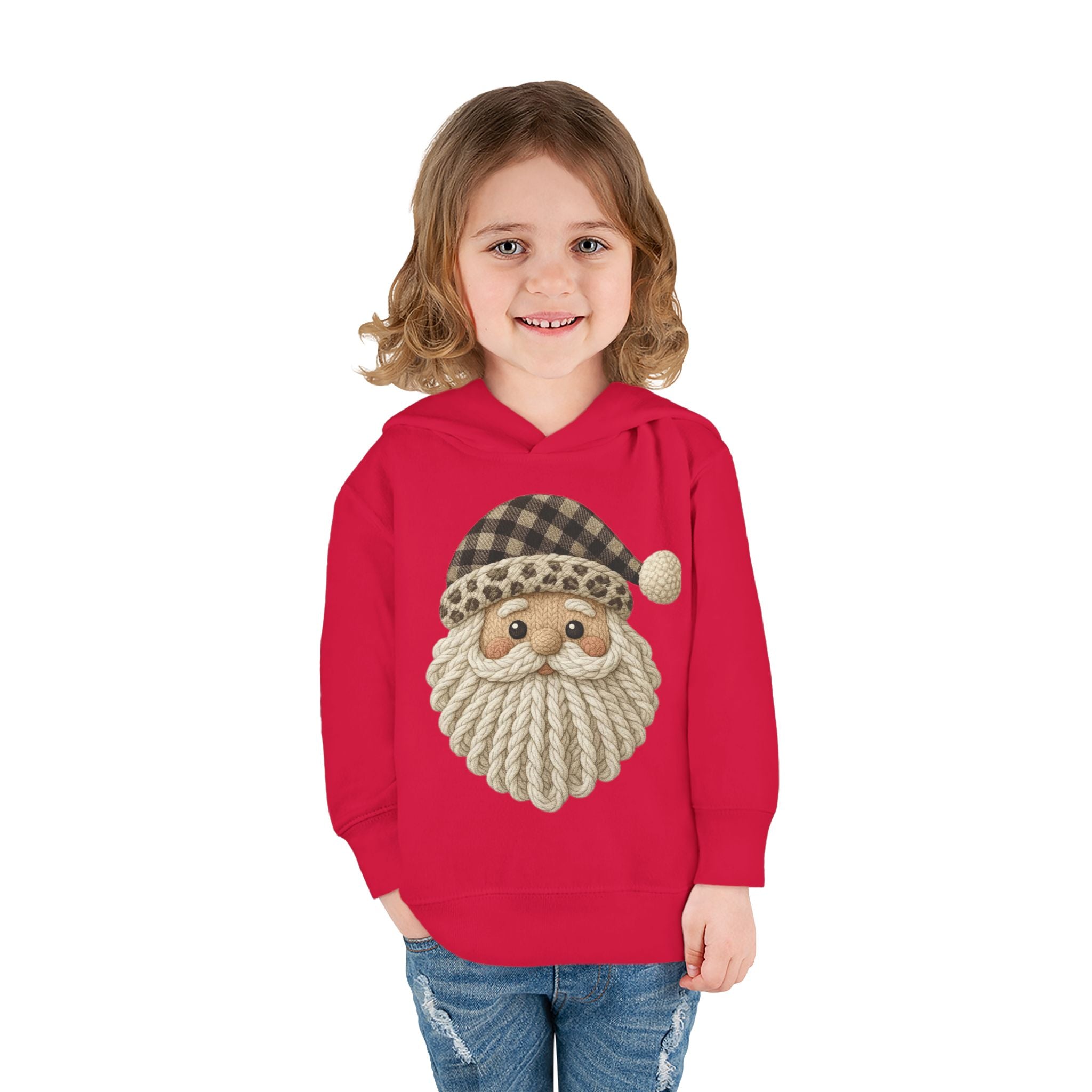 Toddler Hoodie  Cozy Plaid Santa Gnome Pullover