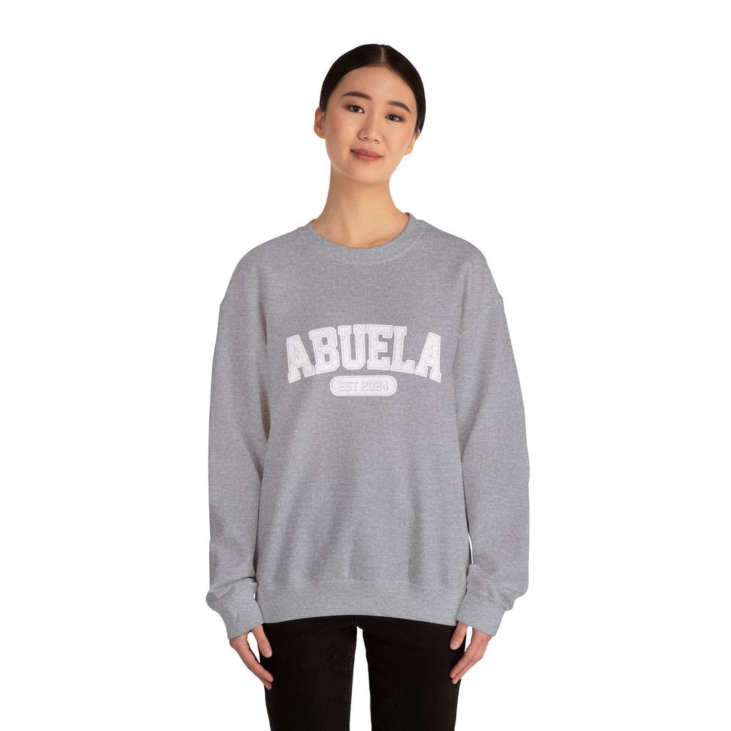 Abuela Varsity Crewneck Sweatshirt Cozy Grandma Gift Minimal Everyday Family Love Apparel