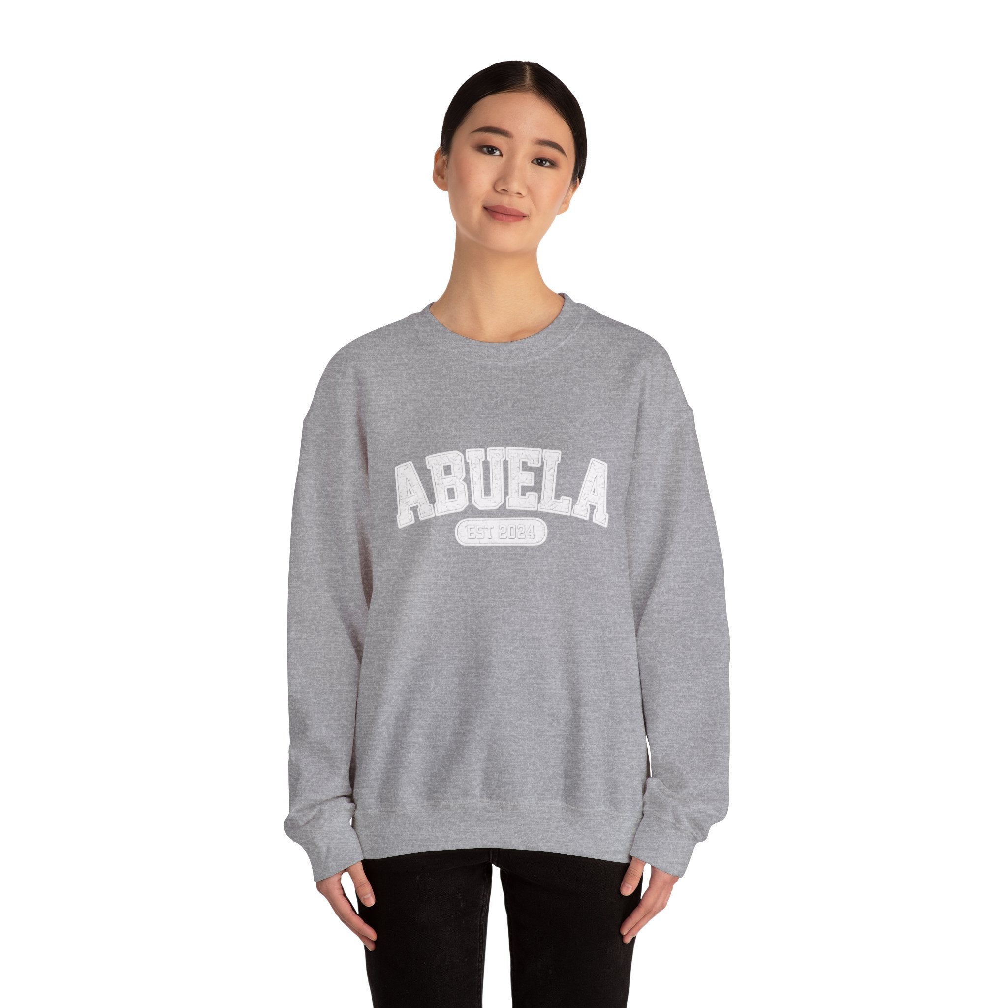 Abuela Varsity Crewneck Sweatshirt Cozy Grandma Gift Minimal Everyday Family Love Apparel