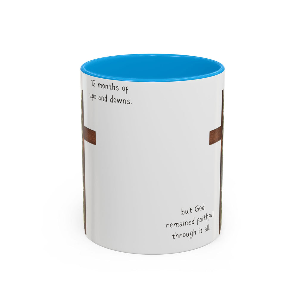 Christian Cross & Pine Tree Mug — Faith Reminder Coffee Cup (11oz/15oz)