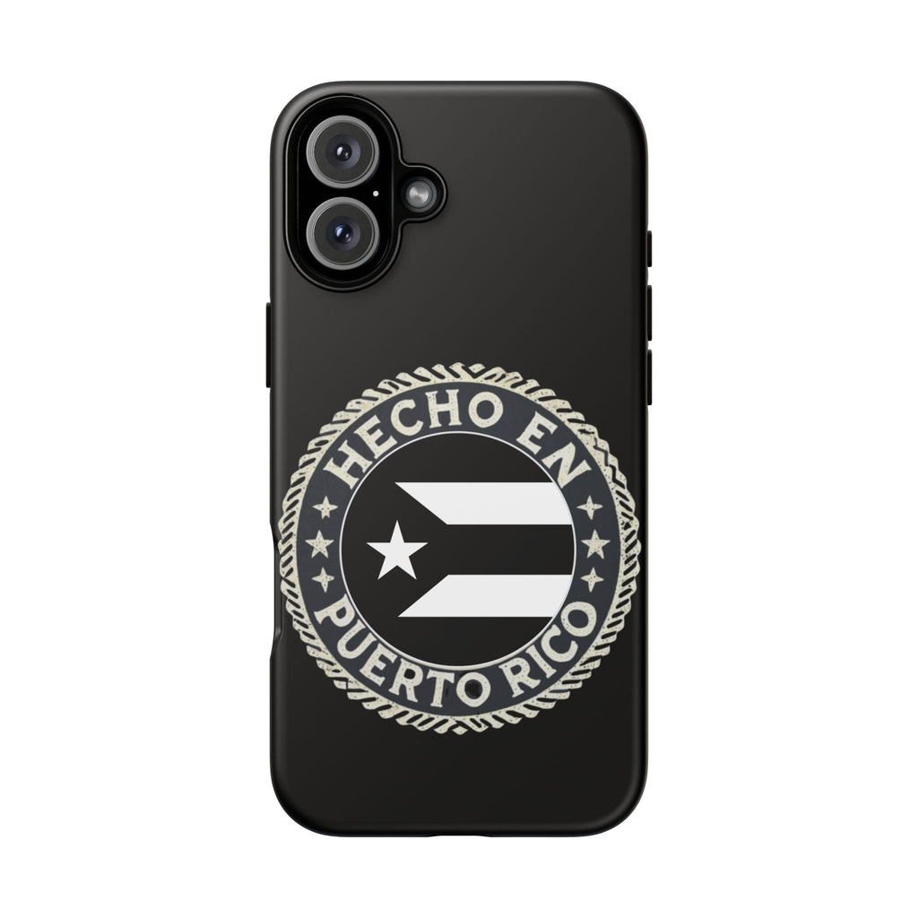 Hecho en Puerto Rico Phone Case  Puerto Rican Flag Emblem Tough Protective Cover